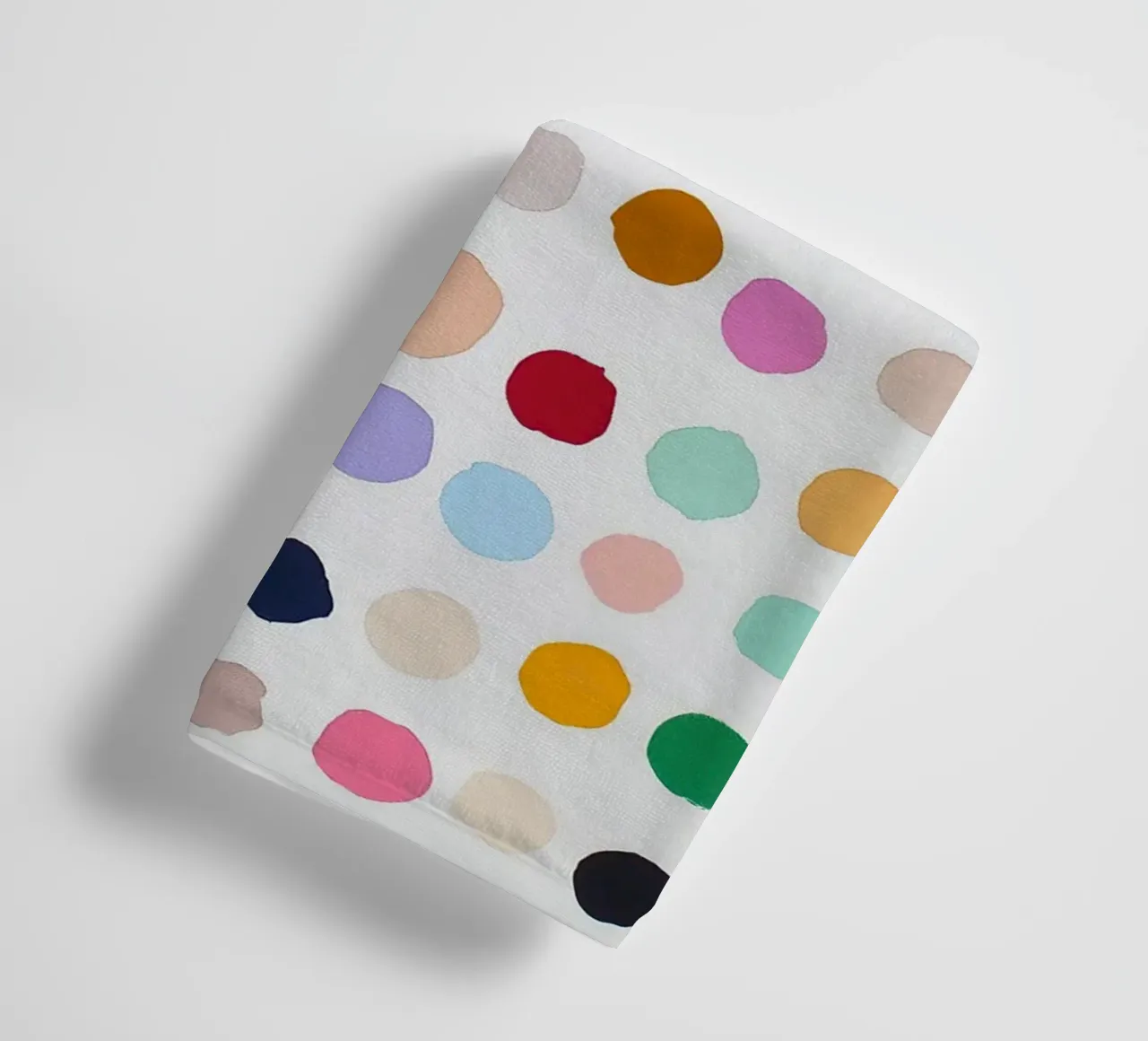 Polkadots Abstract Dots White Colourful Colourful Minimal towel by Nikis Art Studio