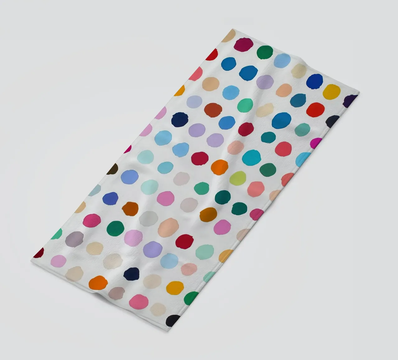 Polkadots Puntini astratti Bianco Colorato Colorato Minimale telo mare da Nikis Art Studio