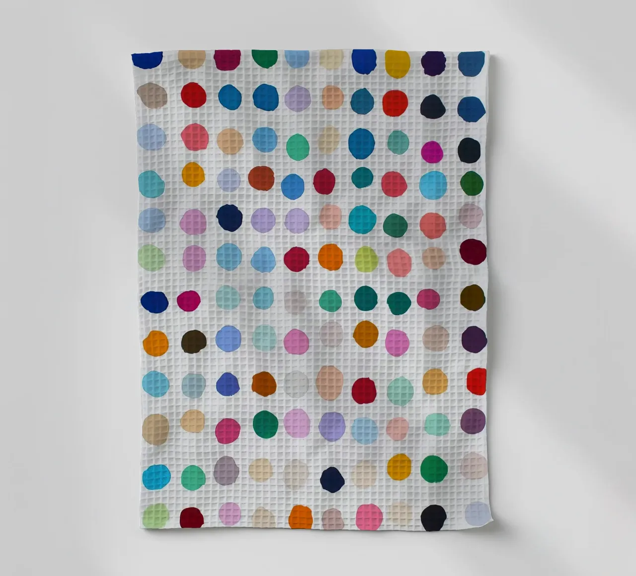 Polkadots Abstrait Points Blancs Coloré Minimal torchon de Nikis Art Studio