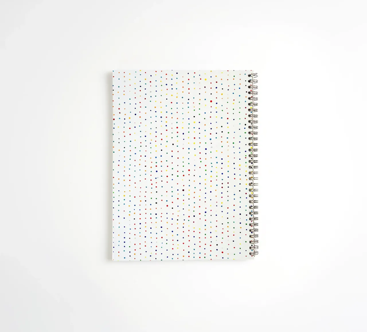 Polkadots Abstract Dots White Colourful Colourful Minimal spiral notebook by Nikis Art Studio
