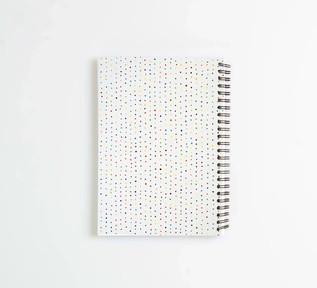 Polkadots Abstract Dots White Colourful Colourful Minimal spiral notebook by Nikis Art Studio