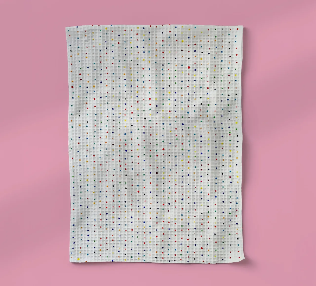 Polkadots Abstrait Points Blancs Coloré Minimal torchon de Nikis Art Studio