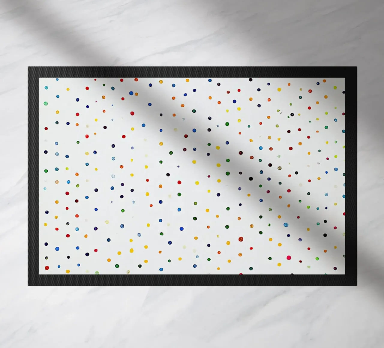 Polkadots Puntini astratti Bianco Colorato Colorato Minimale zerbino da Nikis Art Studio