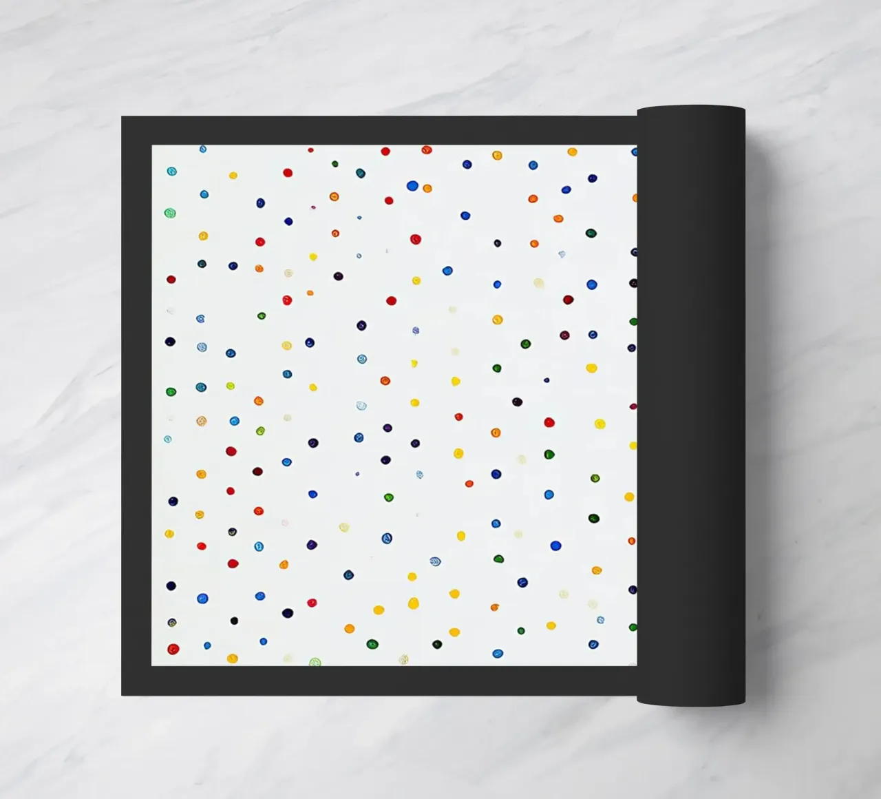 Polkadots Puntini astratti Bianco Colorato Colorato Minimale zerbino da Nikis Art Studio