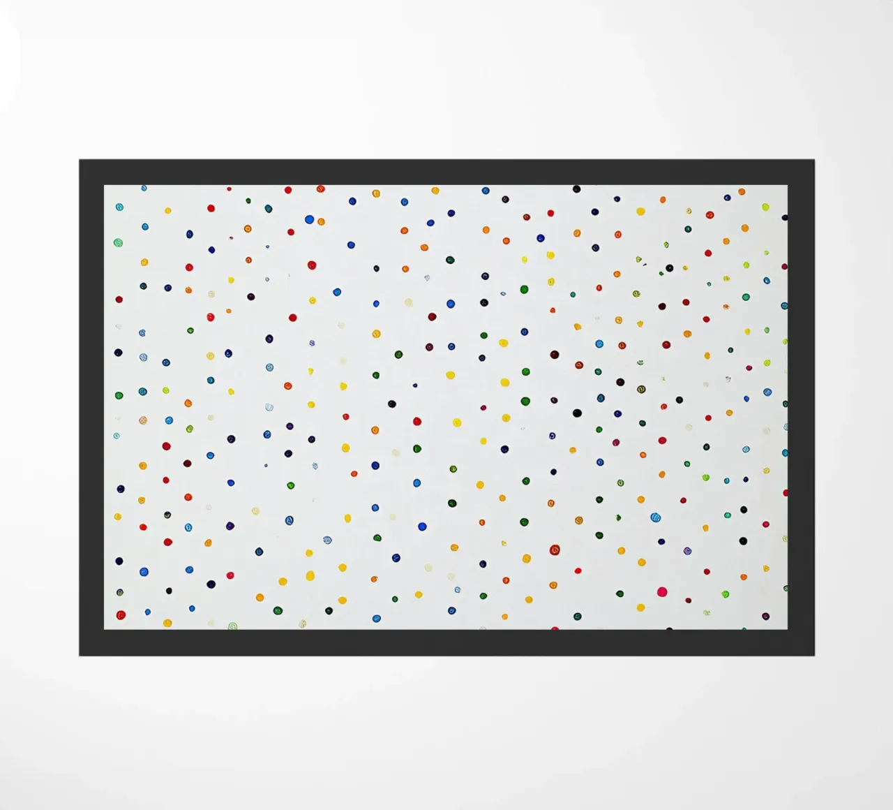 Polkadots Puntini astratti Bianco Colorato Colorato Minimale zerbino da Nikis Art Studio