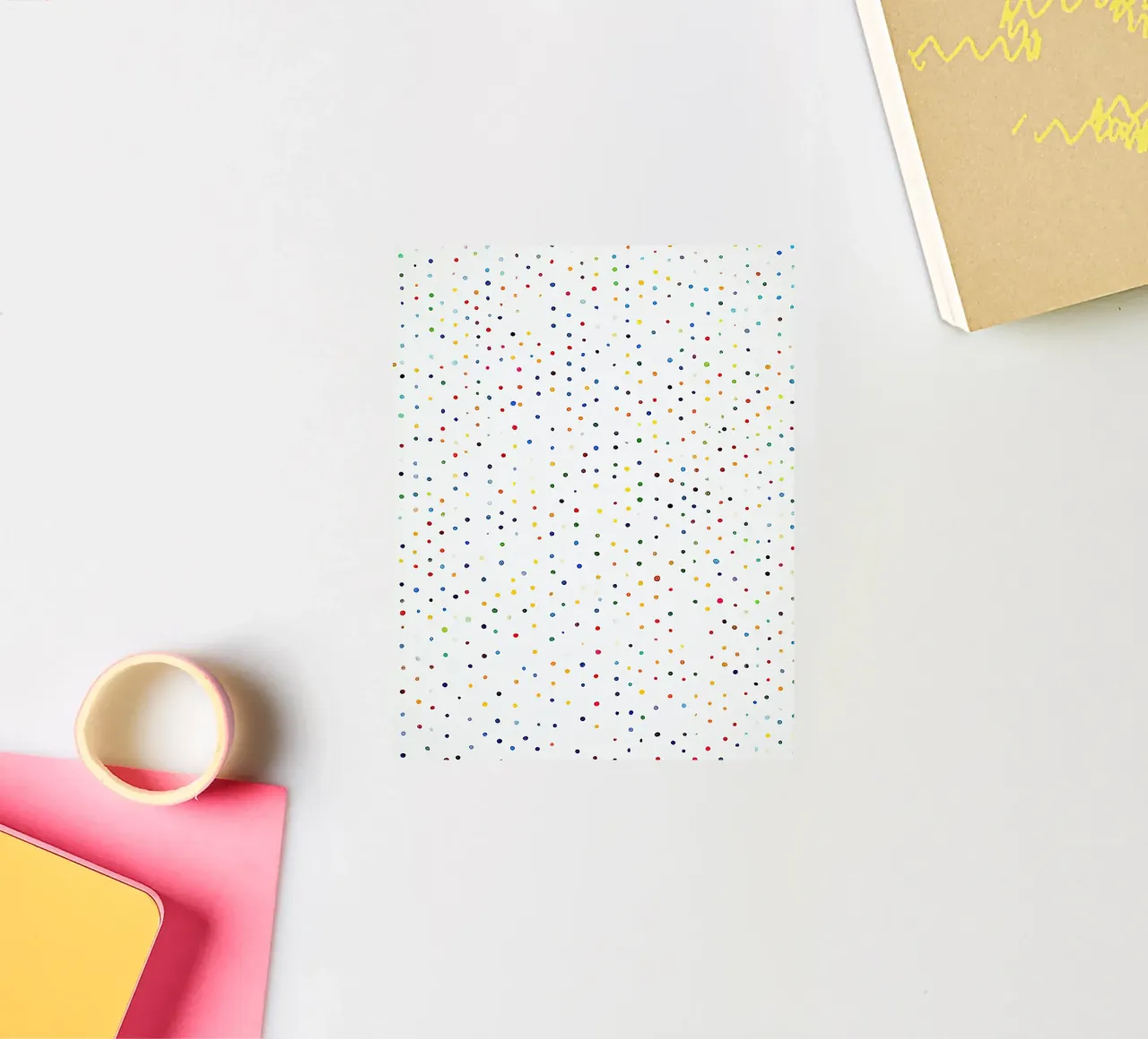 Polkadots Abstrait Points Blancs Coloré Minimal autocollant de Nikis Art Studio