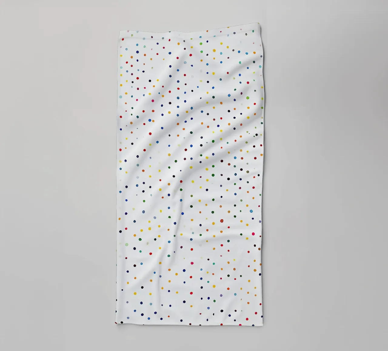Polkadots Abstrait Points Blancs Coloré Minimal serviette de bain de Nikis Art Studio