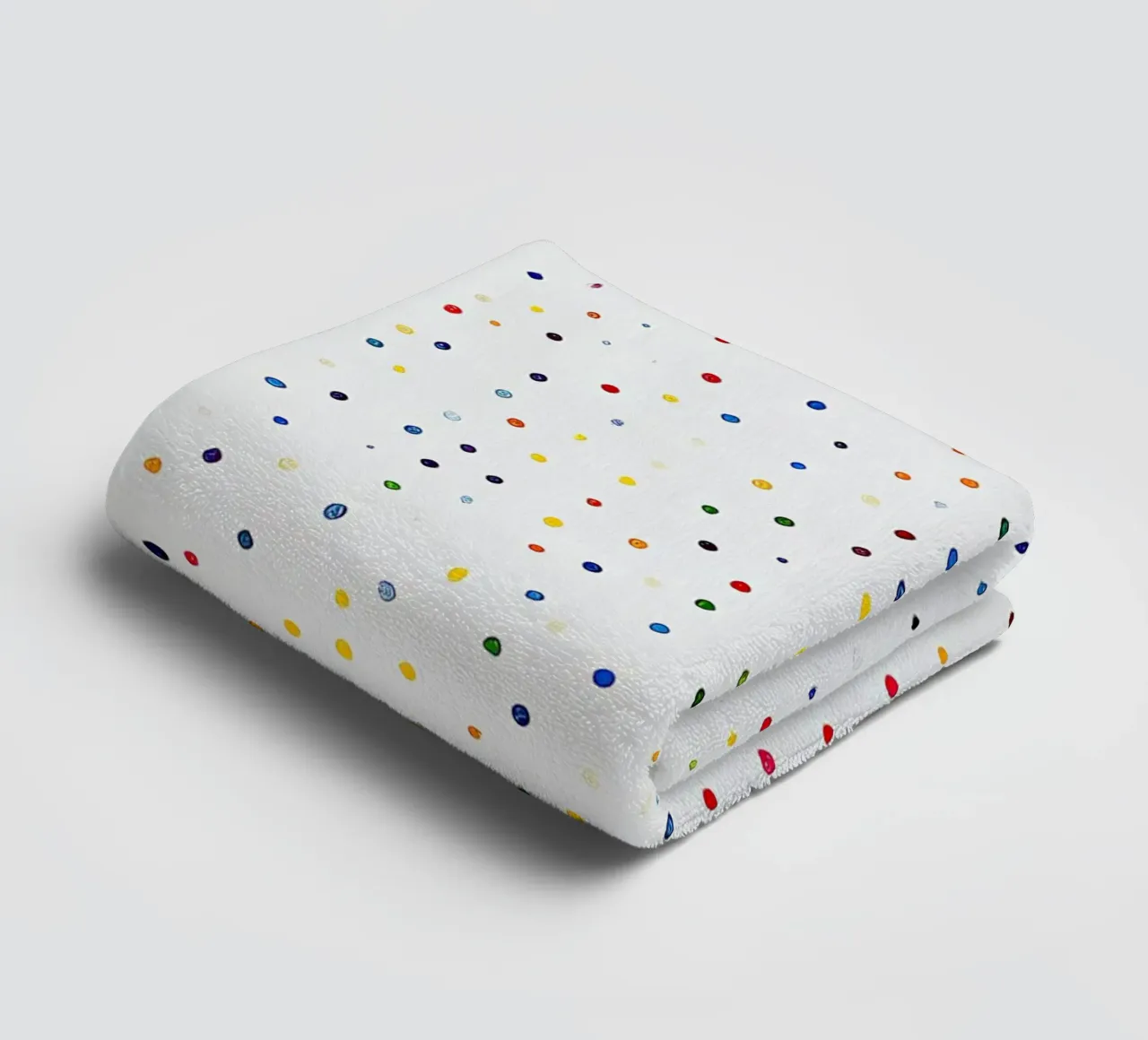 Polkadots Abstrait Points Blancs Coloré Minimal serviette de bain de Nikis Art Studio