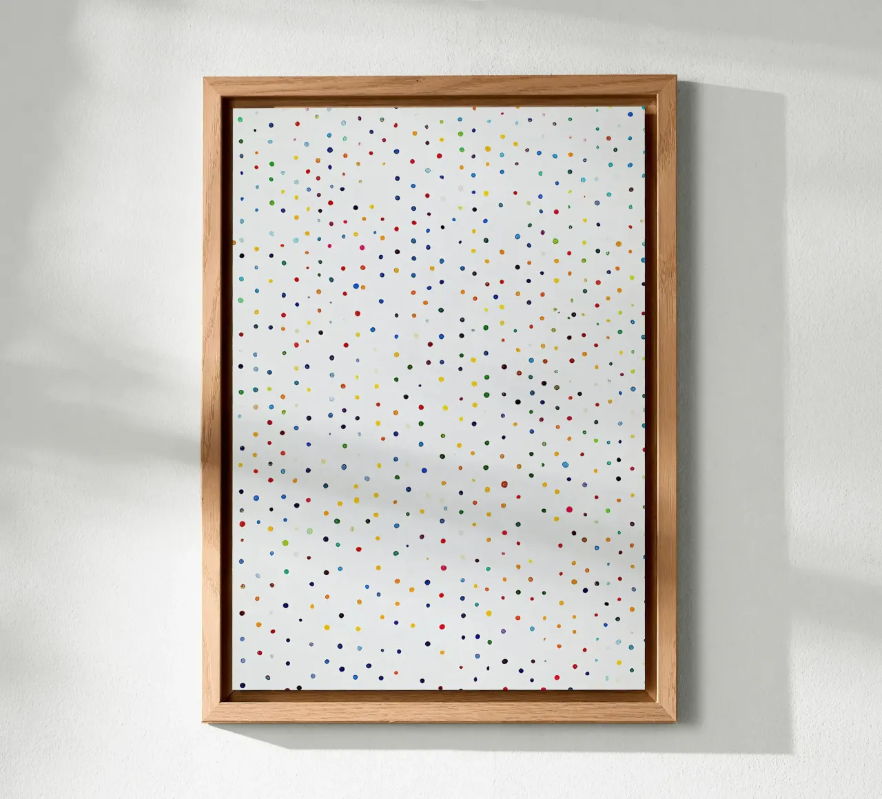 Polkadots Puntini astratti Bianco Colorato Colorato Minimale alluminio dibond da Nikis Art Studio
