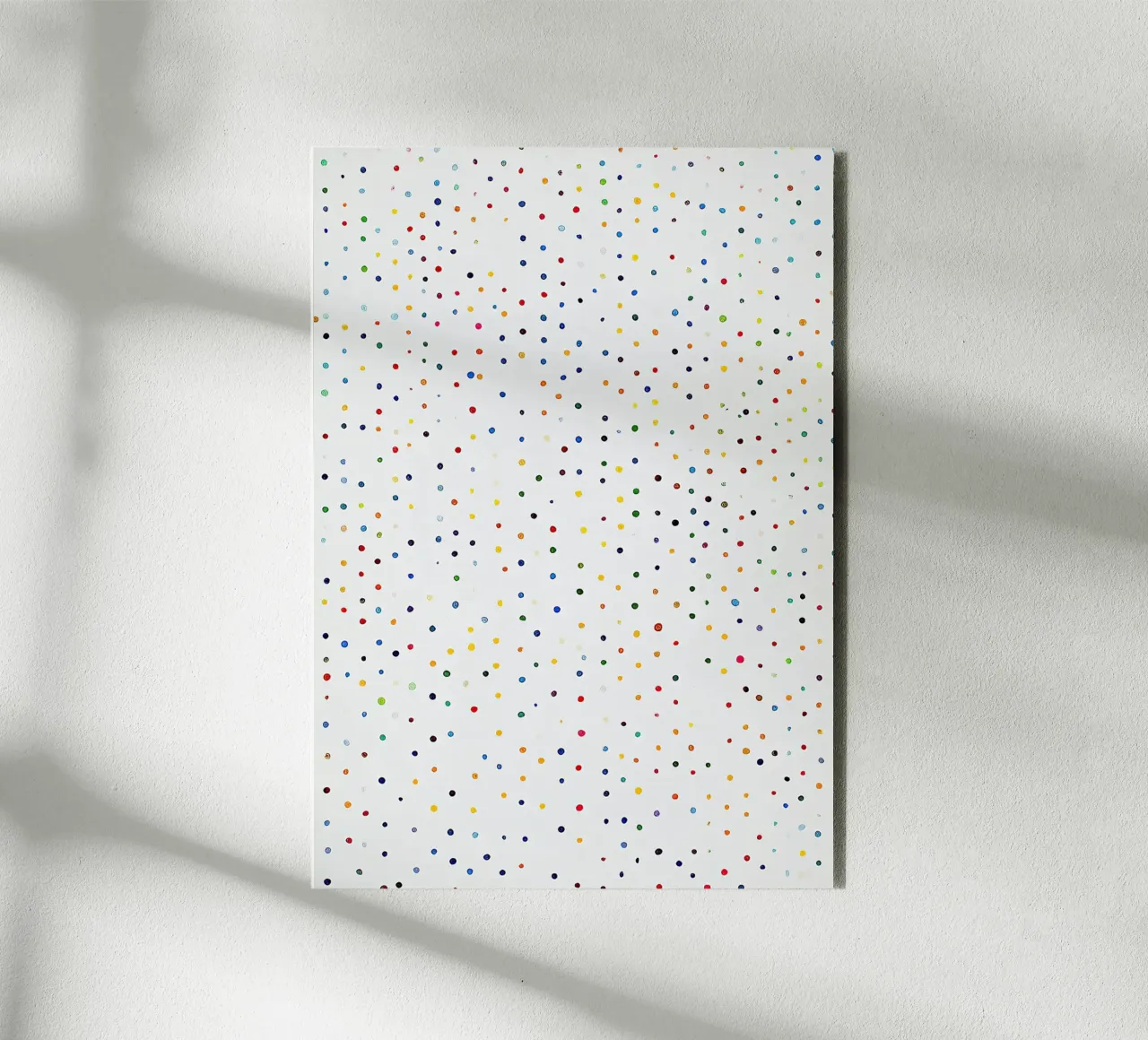 Polkadots Puntini astratti Bianco Colorato Colorato Minimale alluminio dibond da Nikis Art Studio