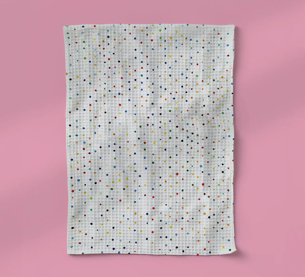 Polkadots Abstrait Points Blancs Coloré Minimal torchon de Nikis Art Studio