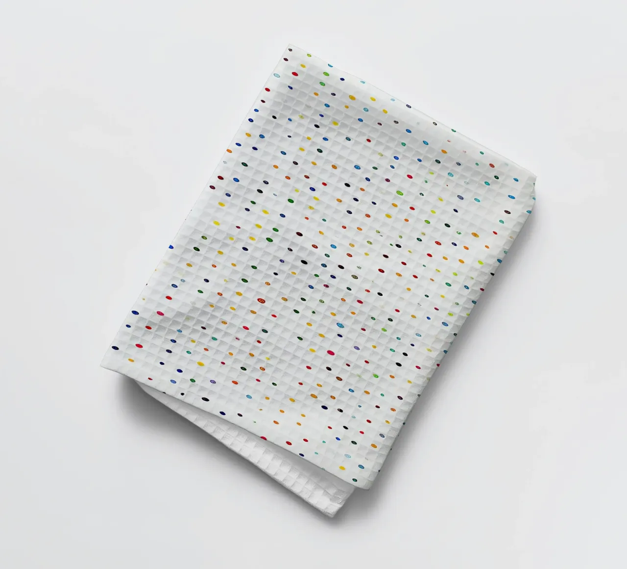 Polkadots Abstrait Points Blancs Coloré Minimal torchon de Nikis Art Studio