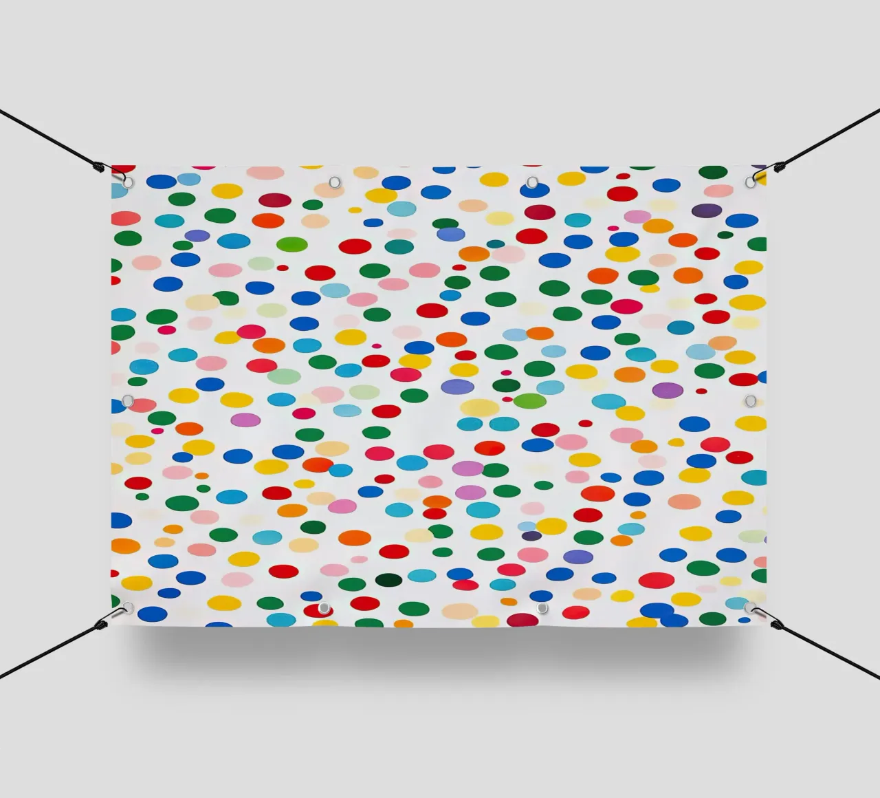 Polkadots Puntini astratti Bianco Colorato Colorato Minimale telo in pvc da Nikis Art Studio
