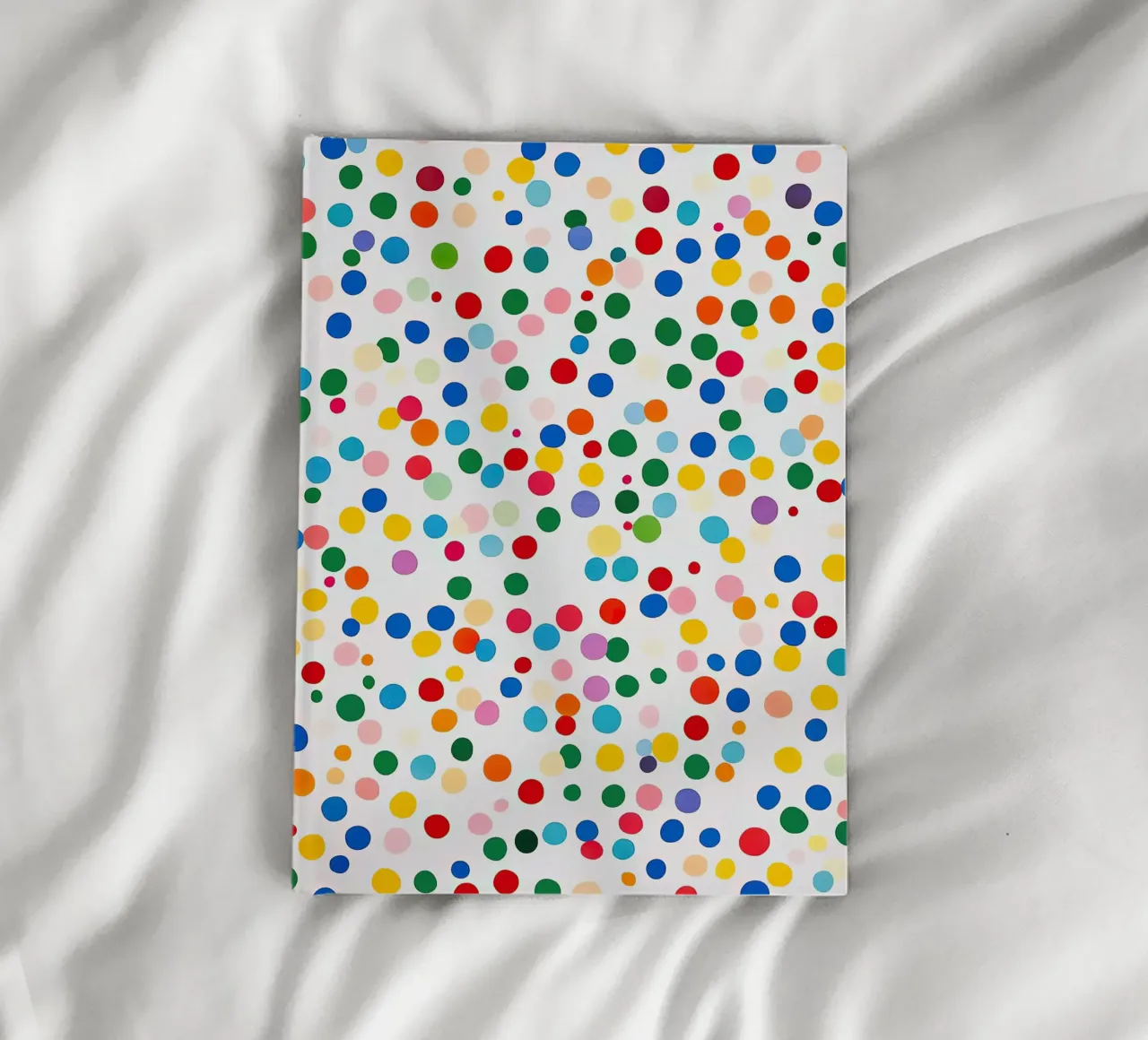 Polkadots Abstract Dots White Colourful Colourful Minimal notebook by Nikis Art Studio