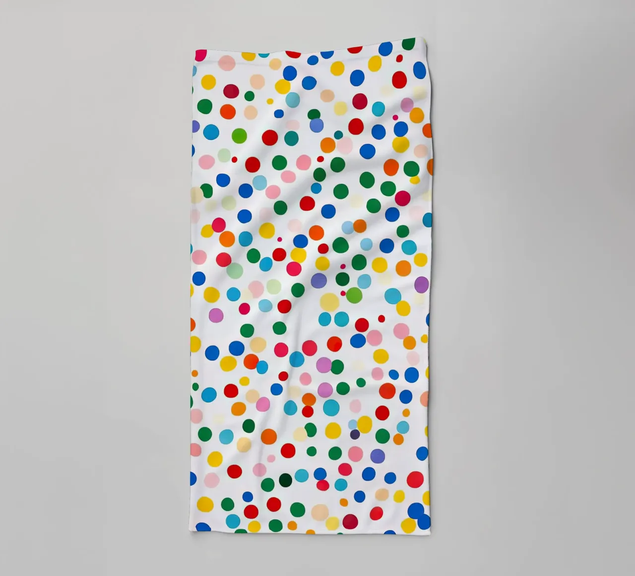 Polkadots Abstract Dots White Colourful Colourful Minimal towel by Nikis Art Studio