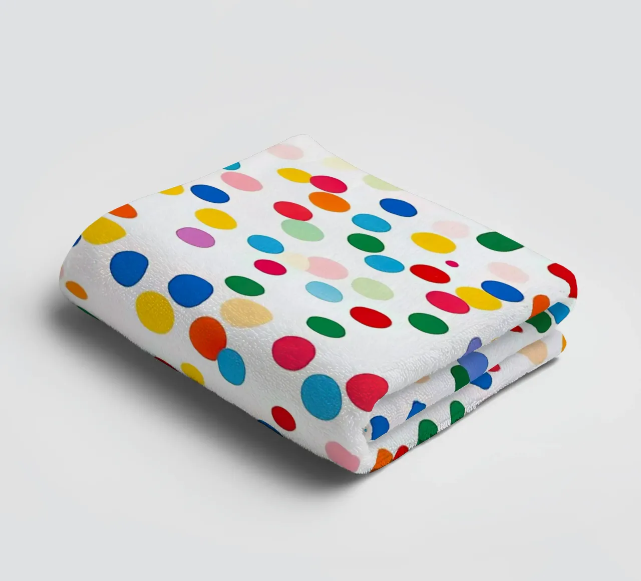 Polkadots Abstract Dots White Colourful Colourful Minimal towel by Nikis Art Studio