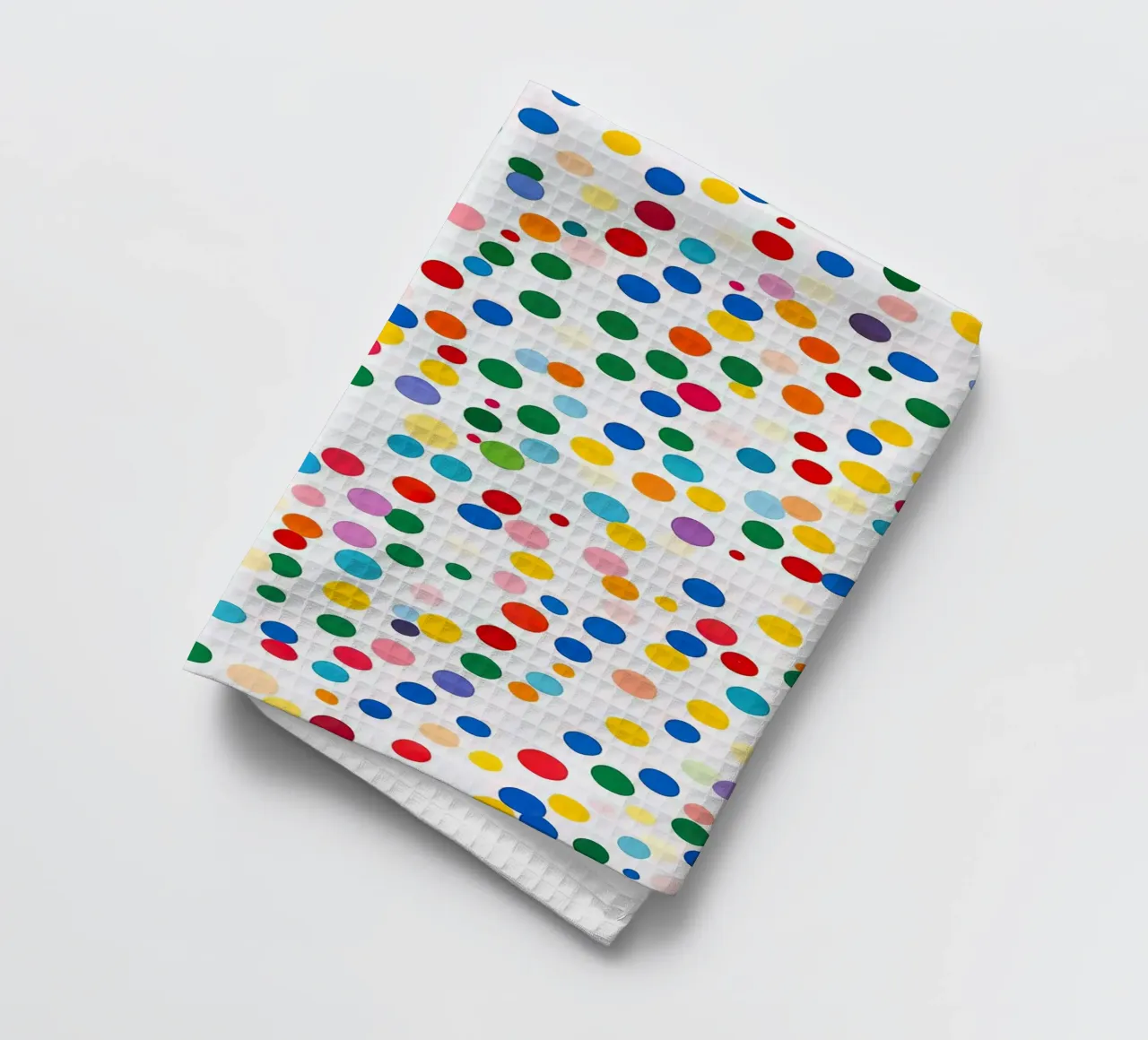 Polkadots Abstrait Points Blancs Coloré Minimal torchon de Nikis Art Studio