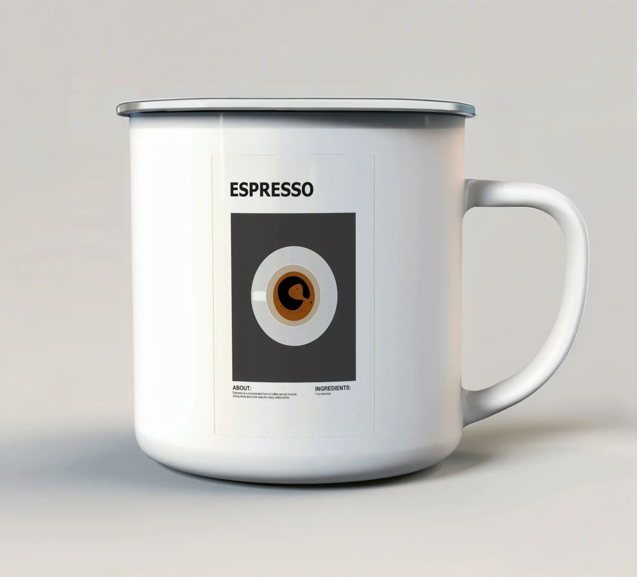 espresso tazza in smalto da Yeadon