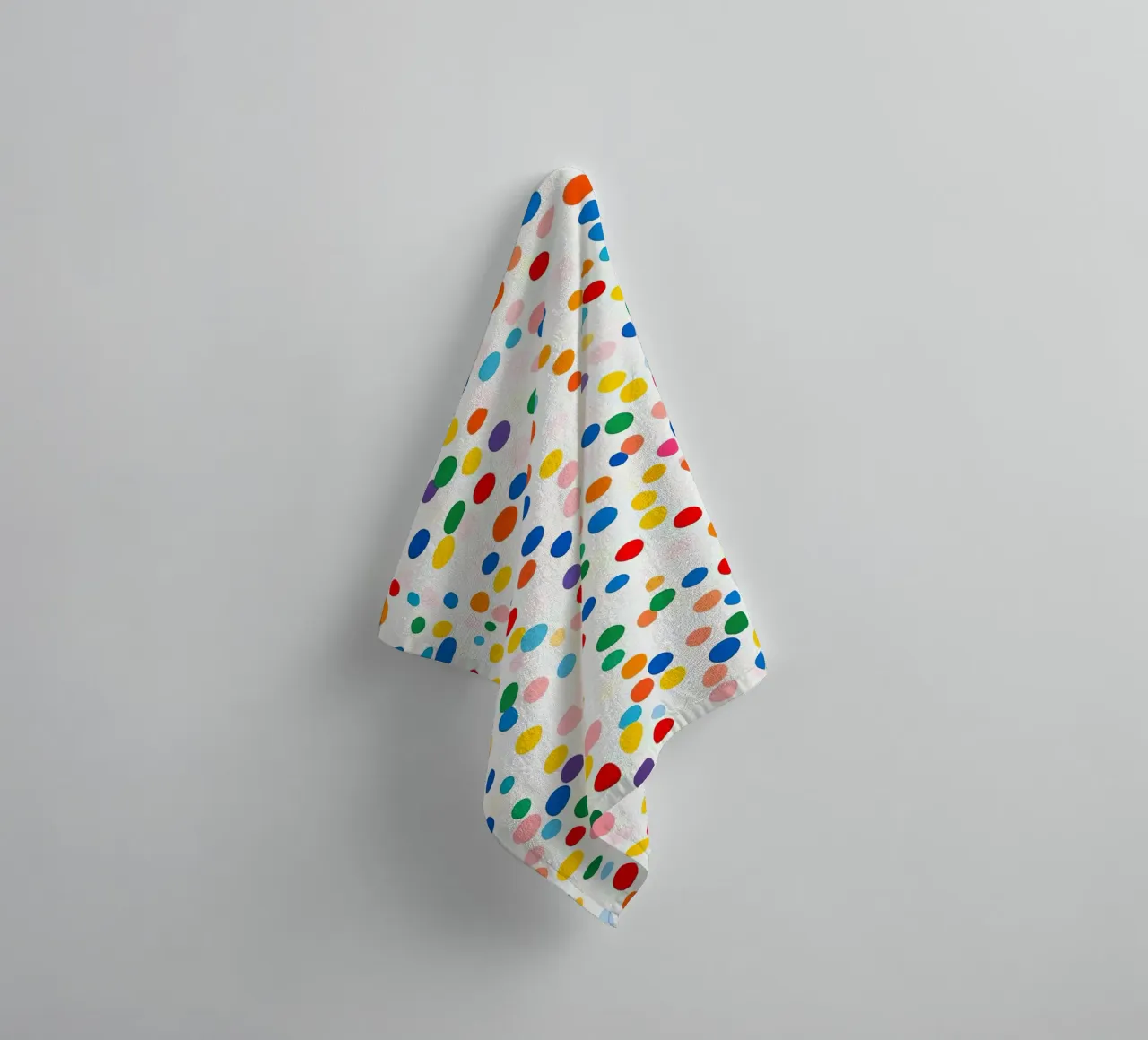Polkadots Abstract Dots White Colourful Colourful Minimal towel by Nikis Art Studio