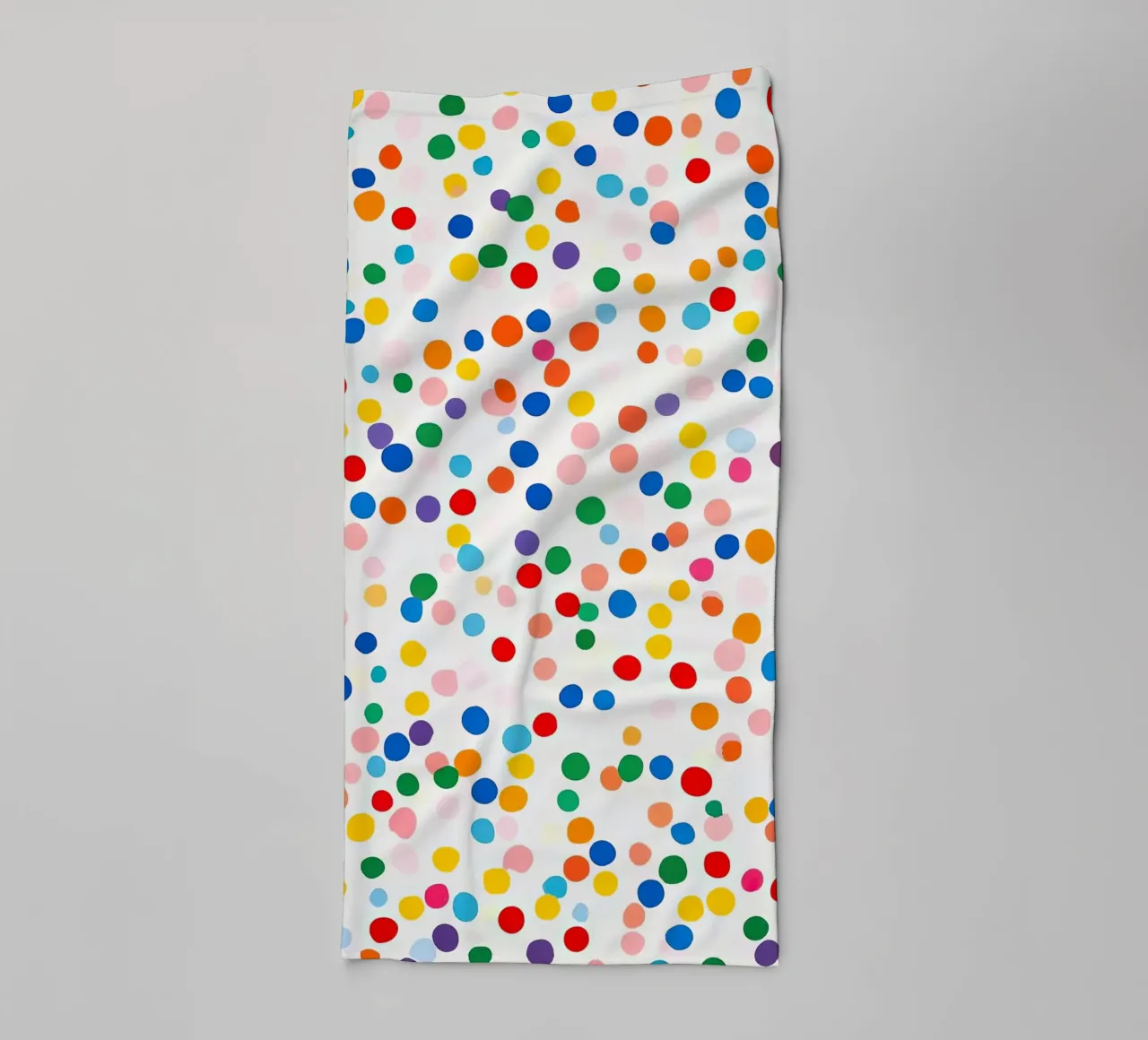 Polkadots Abstract Dots White Colourful Colourful Minimal towel by Nikis Art Studio