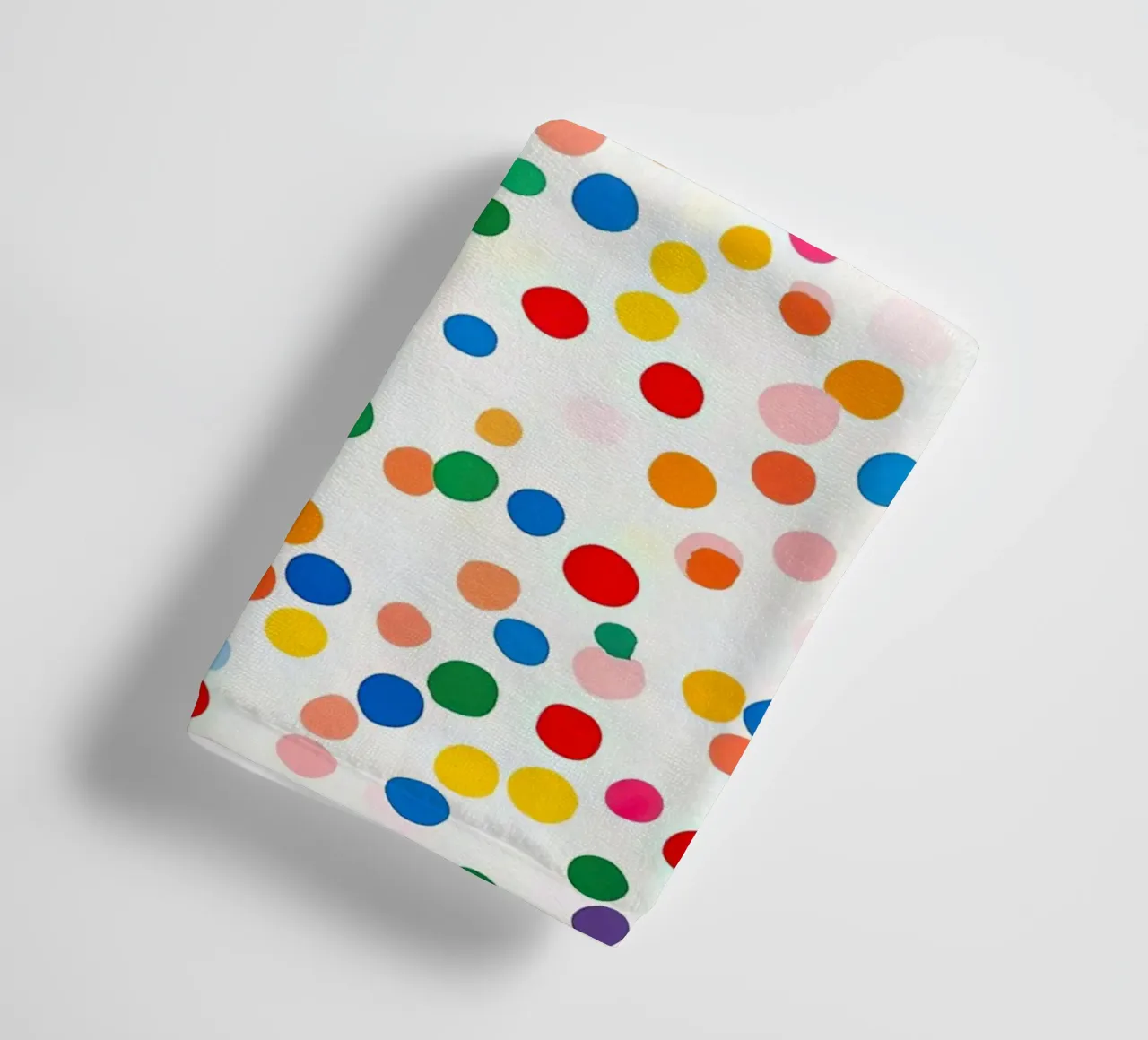 Polkadots Abstract Dots White Colourful Colourful Minimal towel by Nikis Art Studio