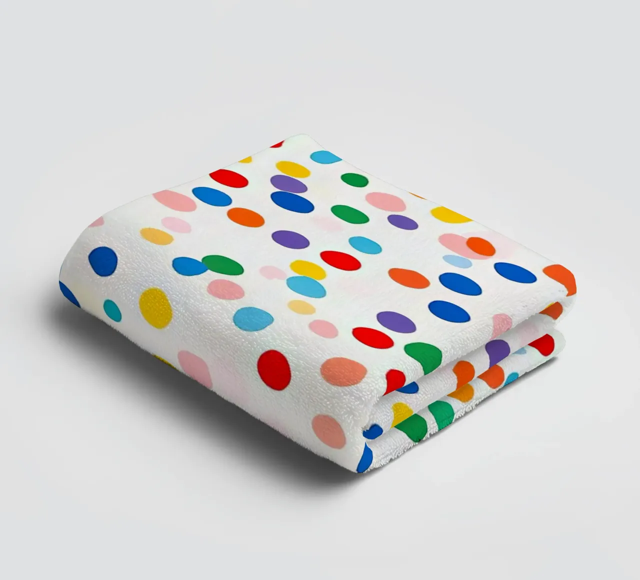 Polkadots Abstract Dots White Colourful Colourful Minimal towel by Nikis Art Studio