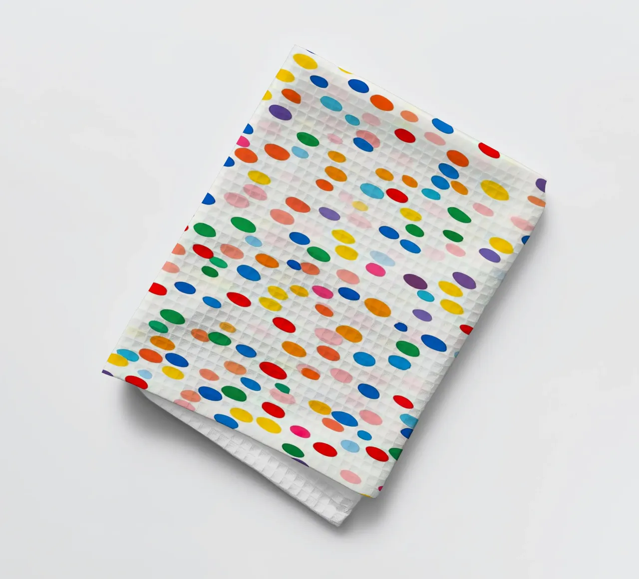 Polkadots Abstrait Points Blancs Coloré Minimal torchon de Nikis Art Studio