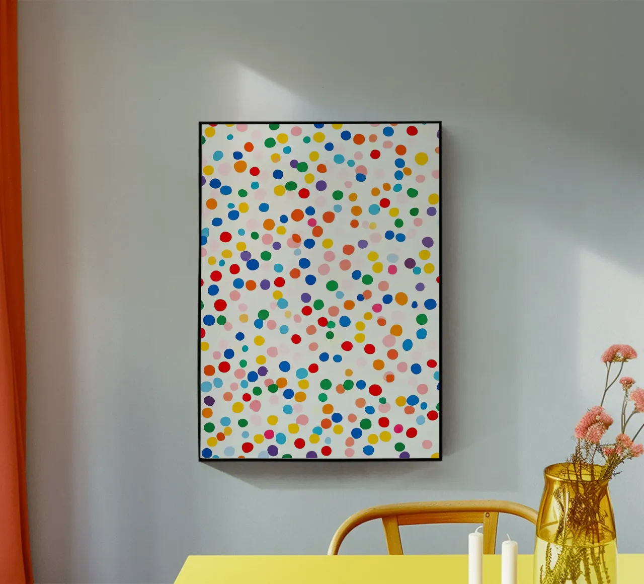 Polkadots Puntini astratti Bianco Colorato Colorato Minimale plexiglass da Nikis Art Studio