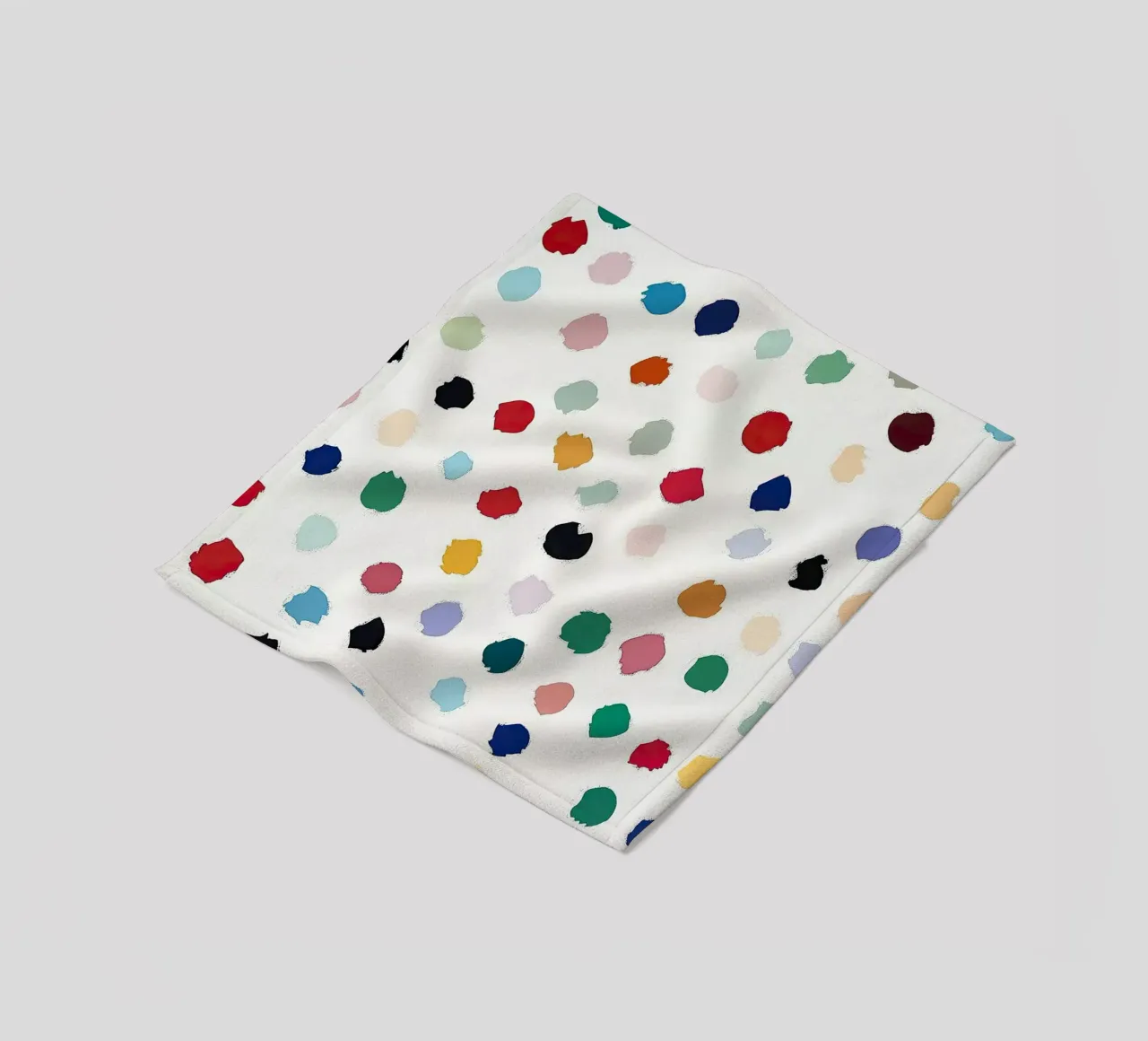 Polkadots Puntini astratti Bianco Colorato Colorato Minimale coperta in pile da Nikis Art Studio