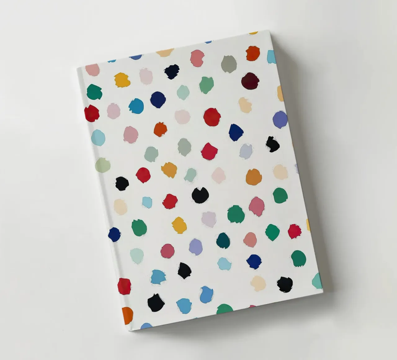 Polkadots Abstract Dots White Colourful Colourful Minimal notebook by Nikis Art Studio