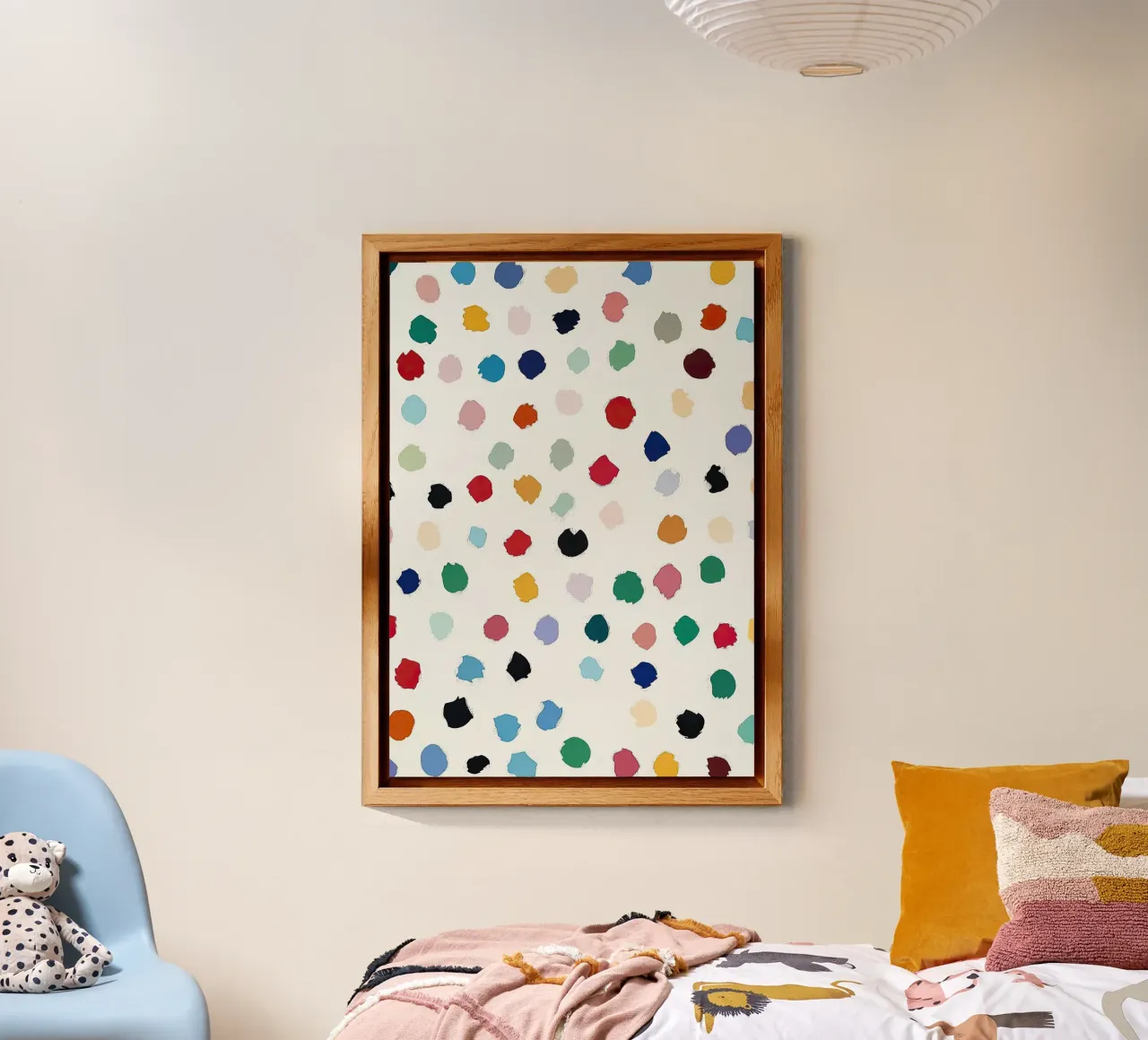 Polkadots Abstract Dots White Colourful Colourful Minimal forex plate by Nikis Art Studio