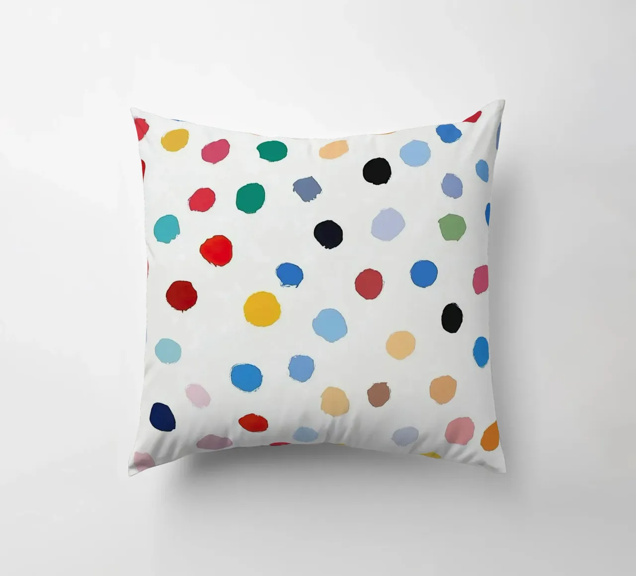 Polkadots Puntini astratti Bianco Colorato Colorato Minimale cuscino da Nikis Art Studio