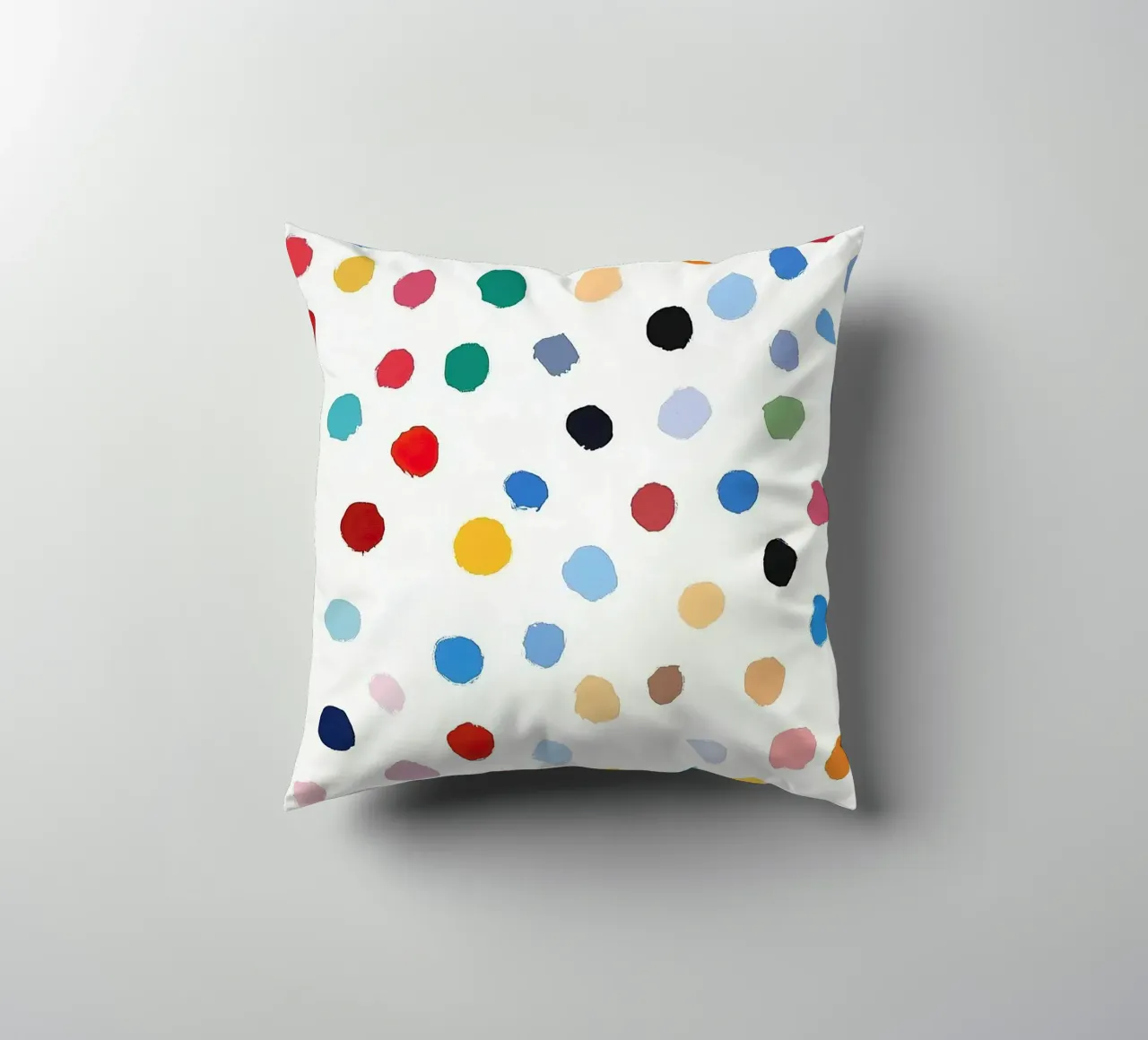 Polkadots Puntini astratti Bianco Colorato Colorato Minimale cuscino da Nikis Art Studio
