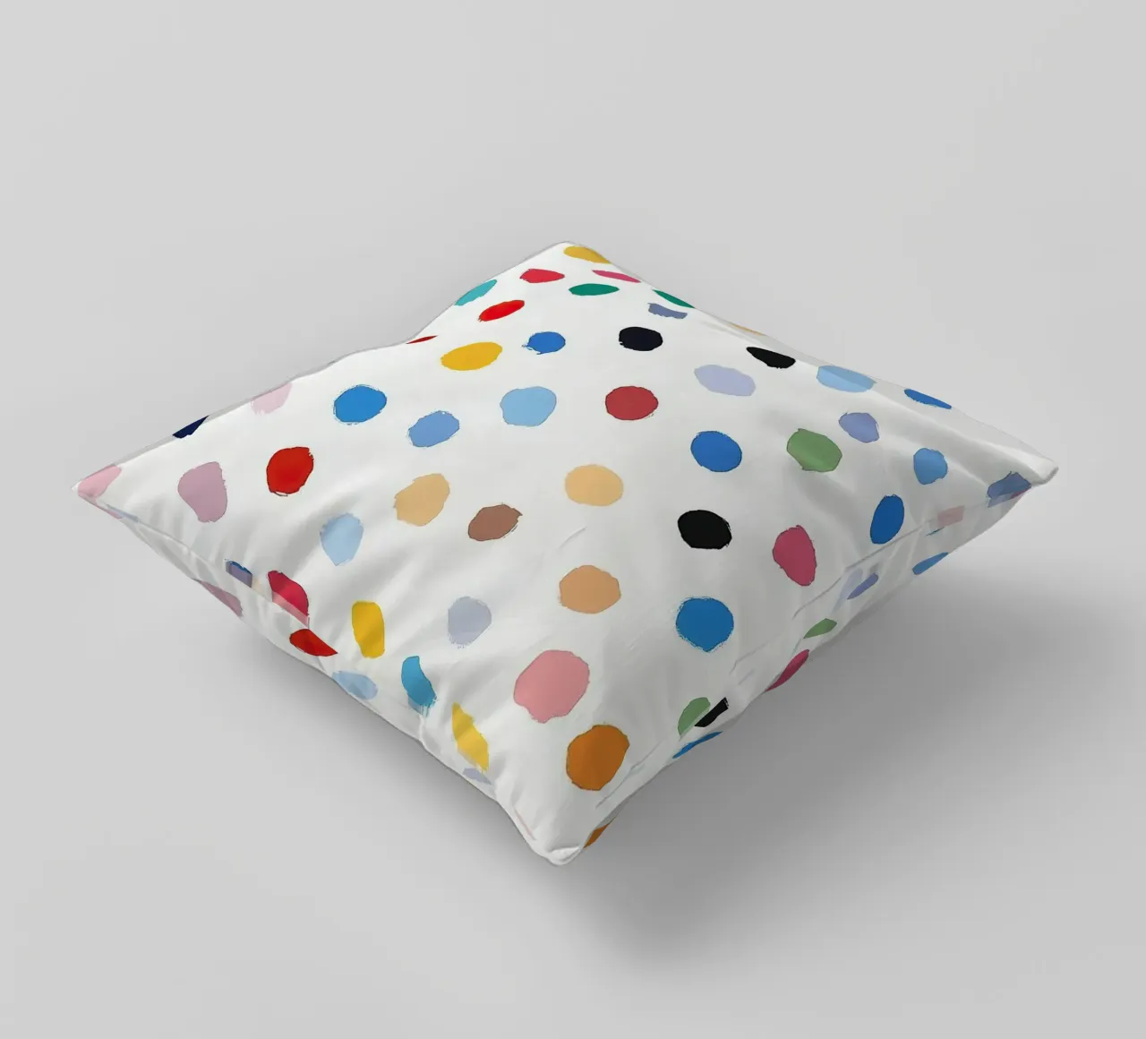 Polkadots Puntini astratti Bianco Colorato Colorato Minimale cuscino da Nikis Art Studio