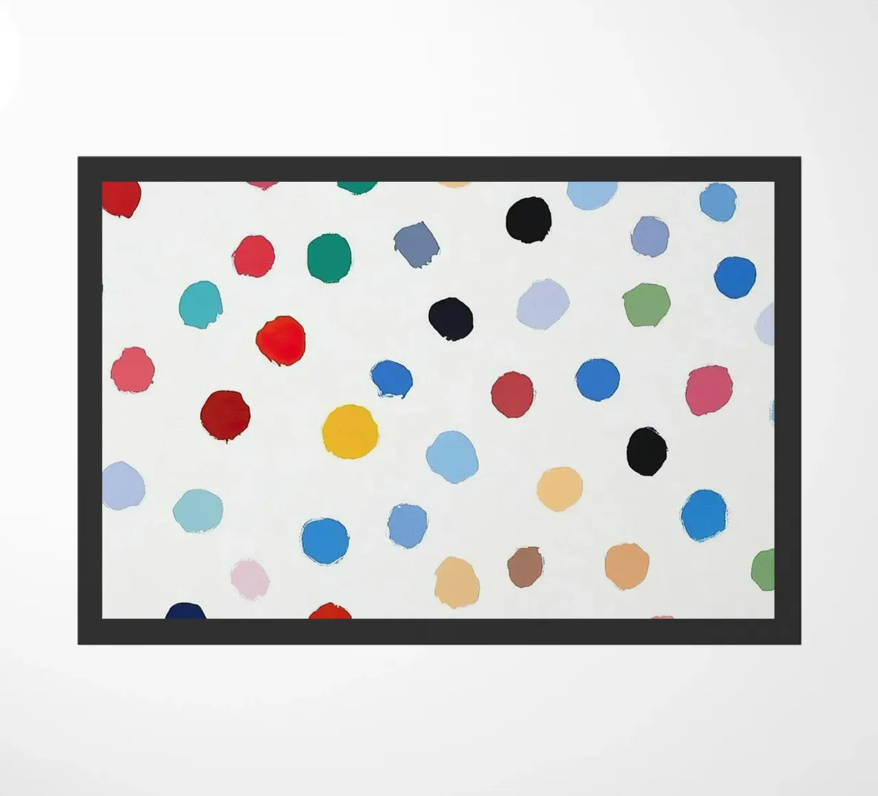 Polkadots Puntini astratti Bianco Colorato Colorato Minimale zerbino da Nikis Art Studio