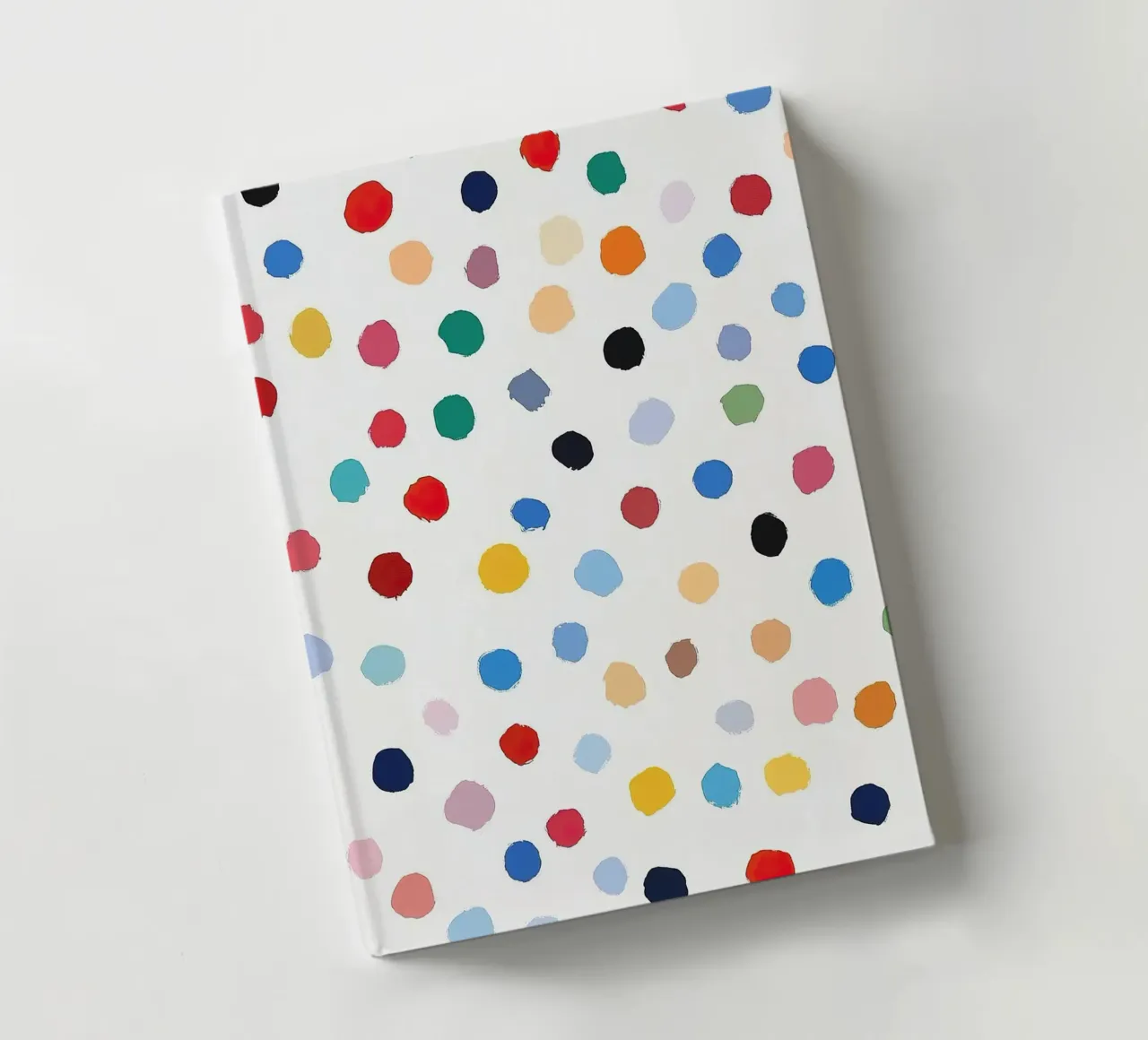 Polkadots Abstract Dots White Colourful Colourful Minimal notebook by Nikis Art Studio