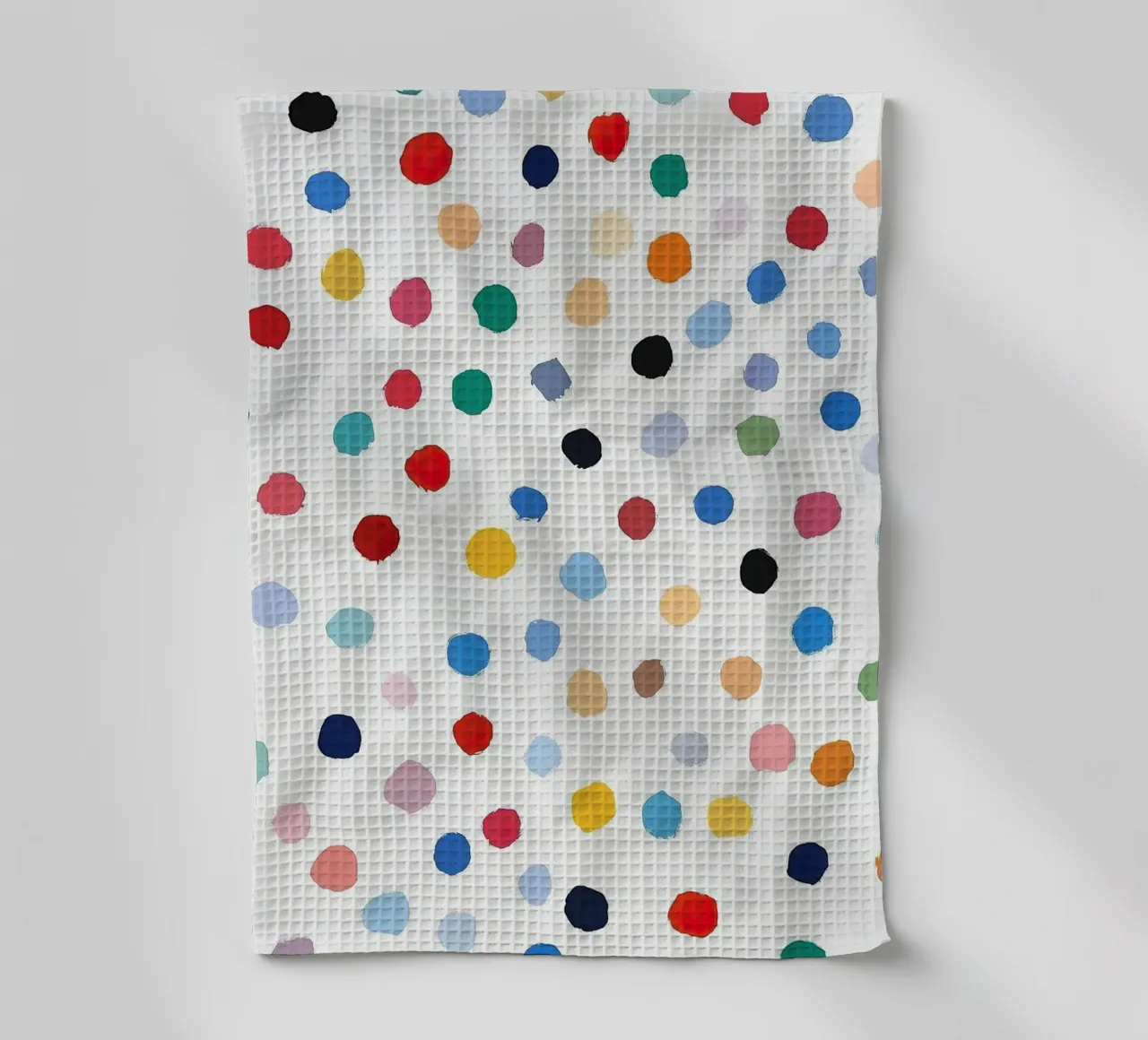 Polkadots Abstrait Points Blancs Coloré Minimal torchon de Nikis Art Studio