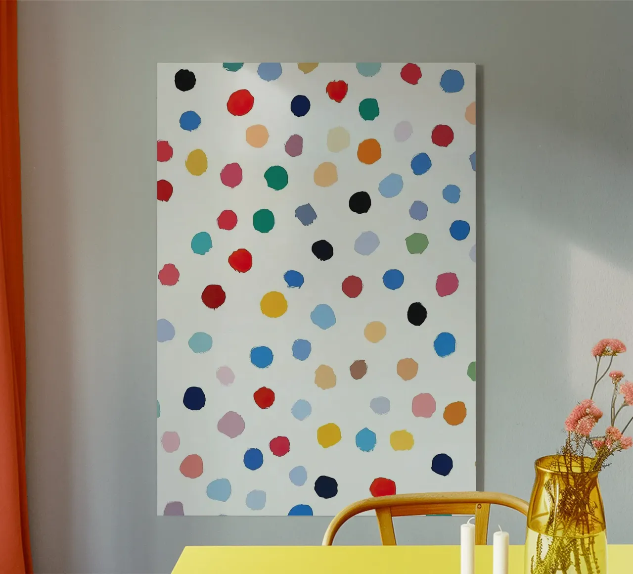 Polkadots Puntini astratti Bianco Colorato Colorato Minimale plexiglass da Nikis Art Studio