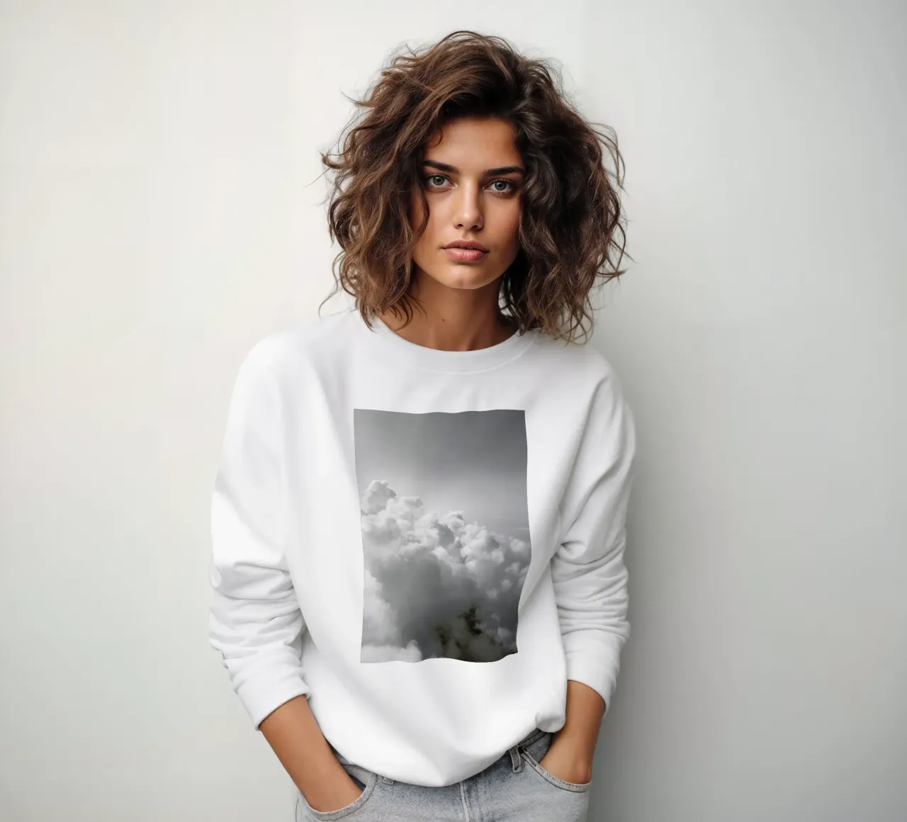 Clouds II sweatshirt by Sebastian Hilgetag