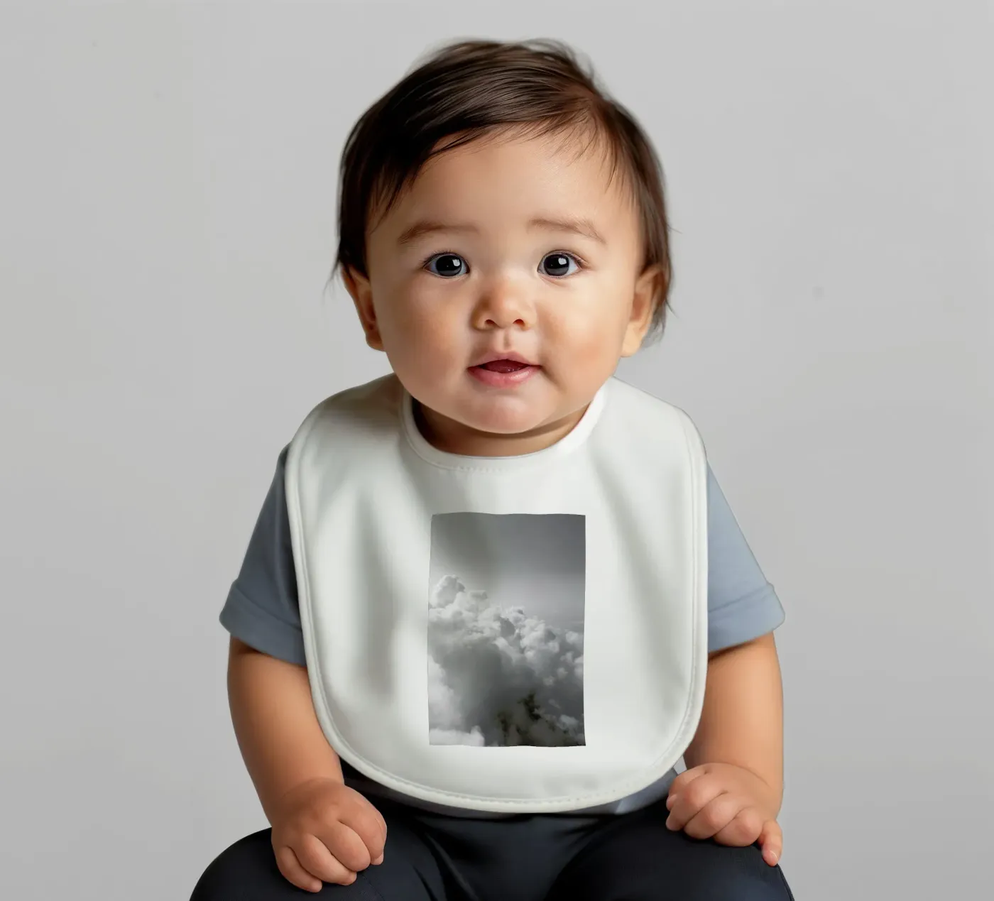 Clouds II baby bib by Sebastian Hilgetag