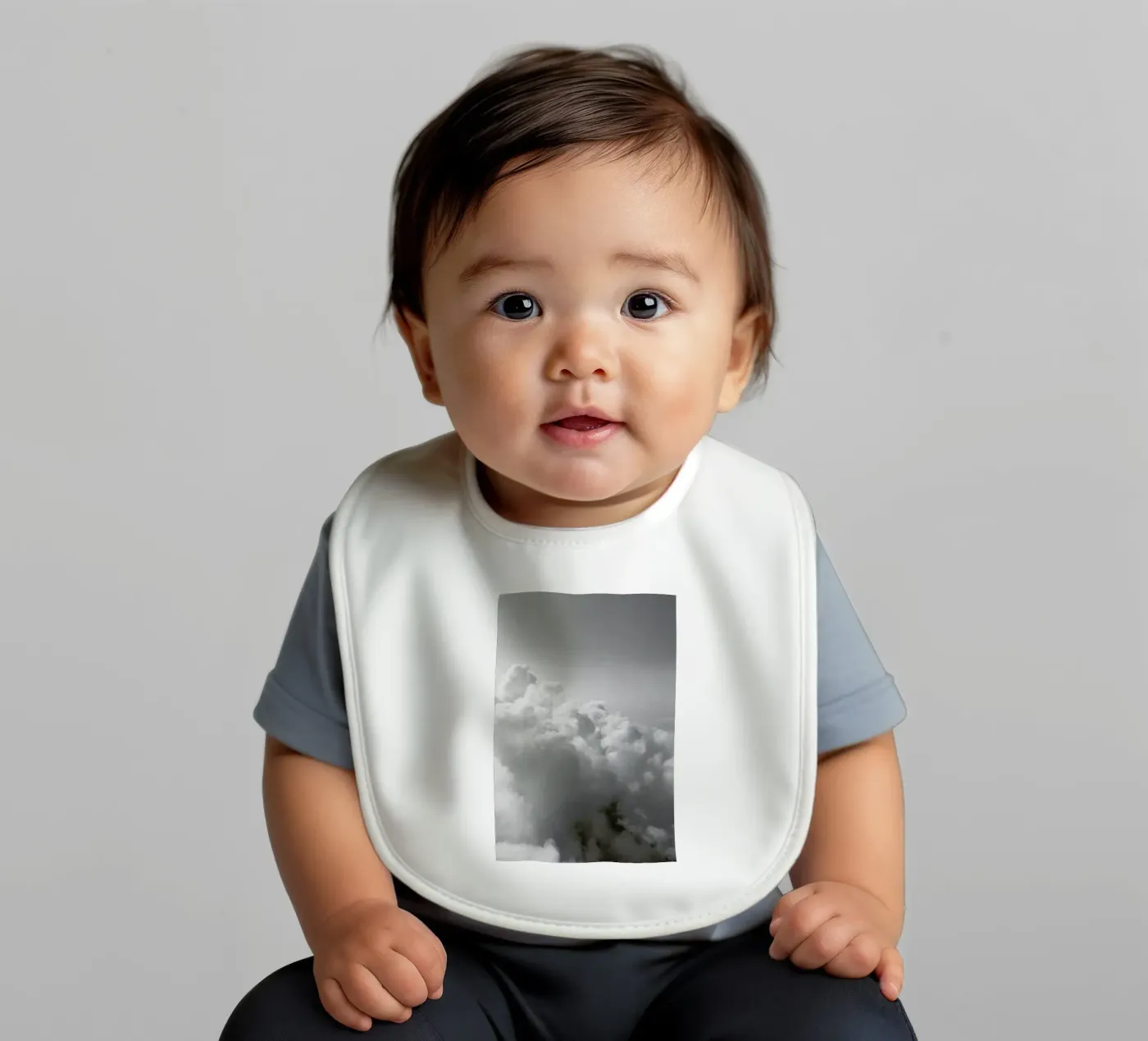 Clouds II baby bib by Sebastian Hilgetag