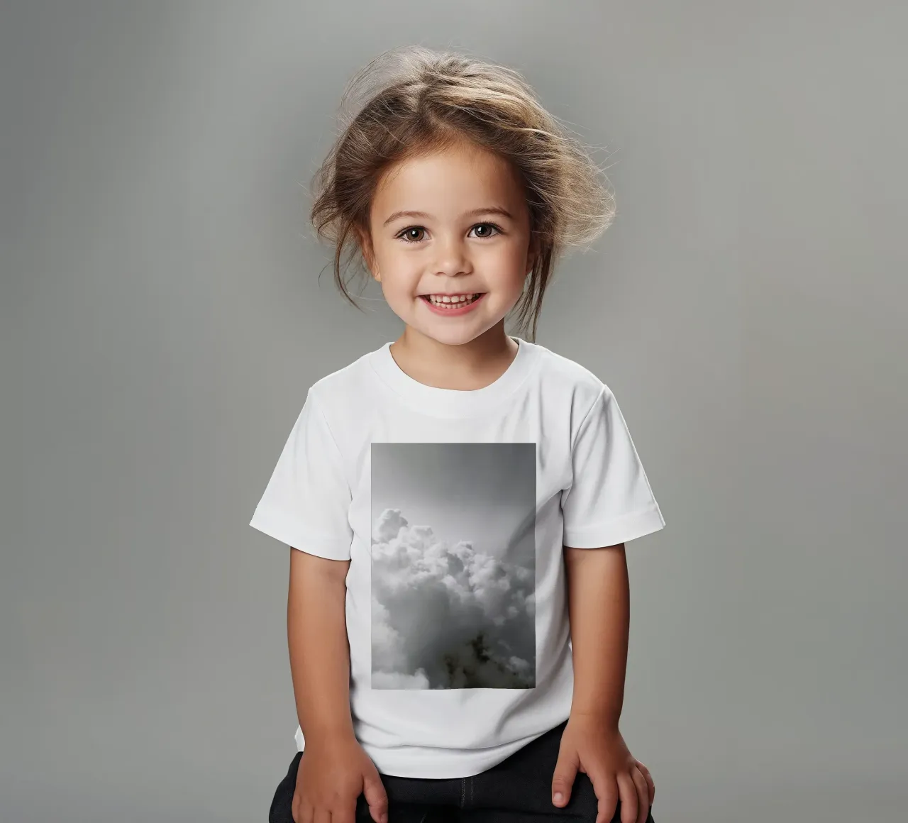 Clouds II kids t-shirt by Sebastian Hilgetag