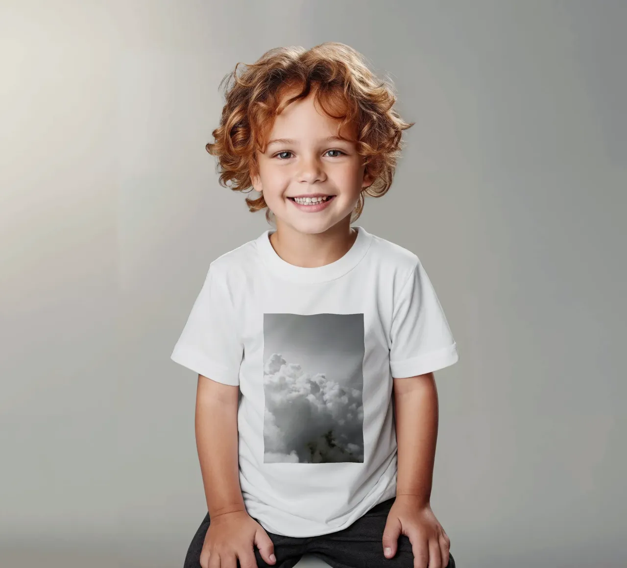 Clouds II kids t-shirt by Sebastian Hilgetag