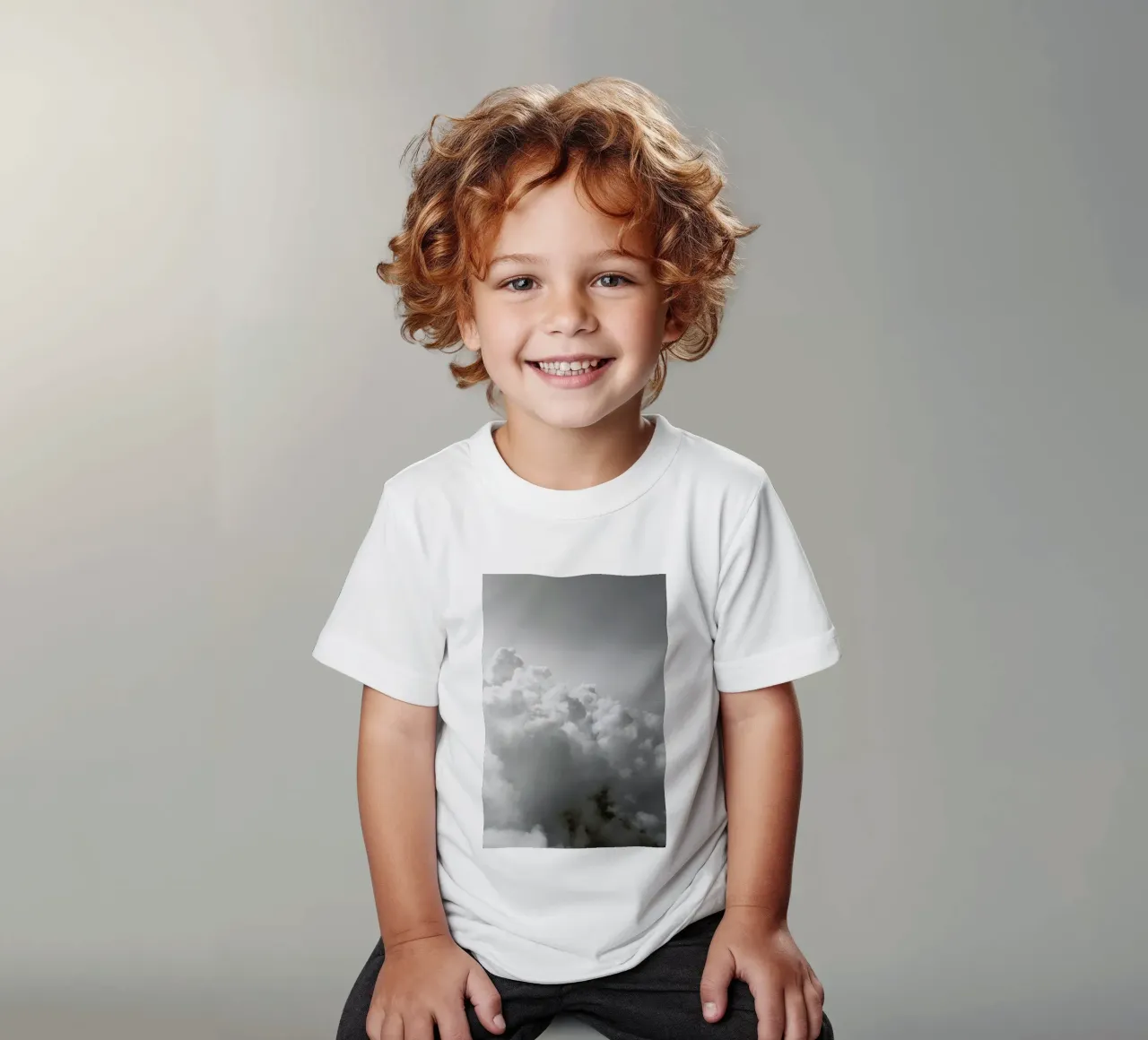 Clouds II kids t-shirt by Sebastian Hilgetag