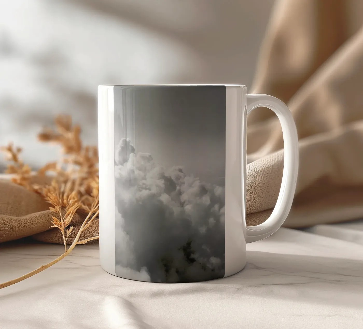 Clouds II ceramic mug by Sebastian Hilgetag