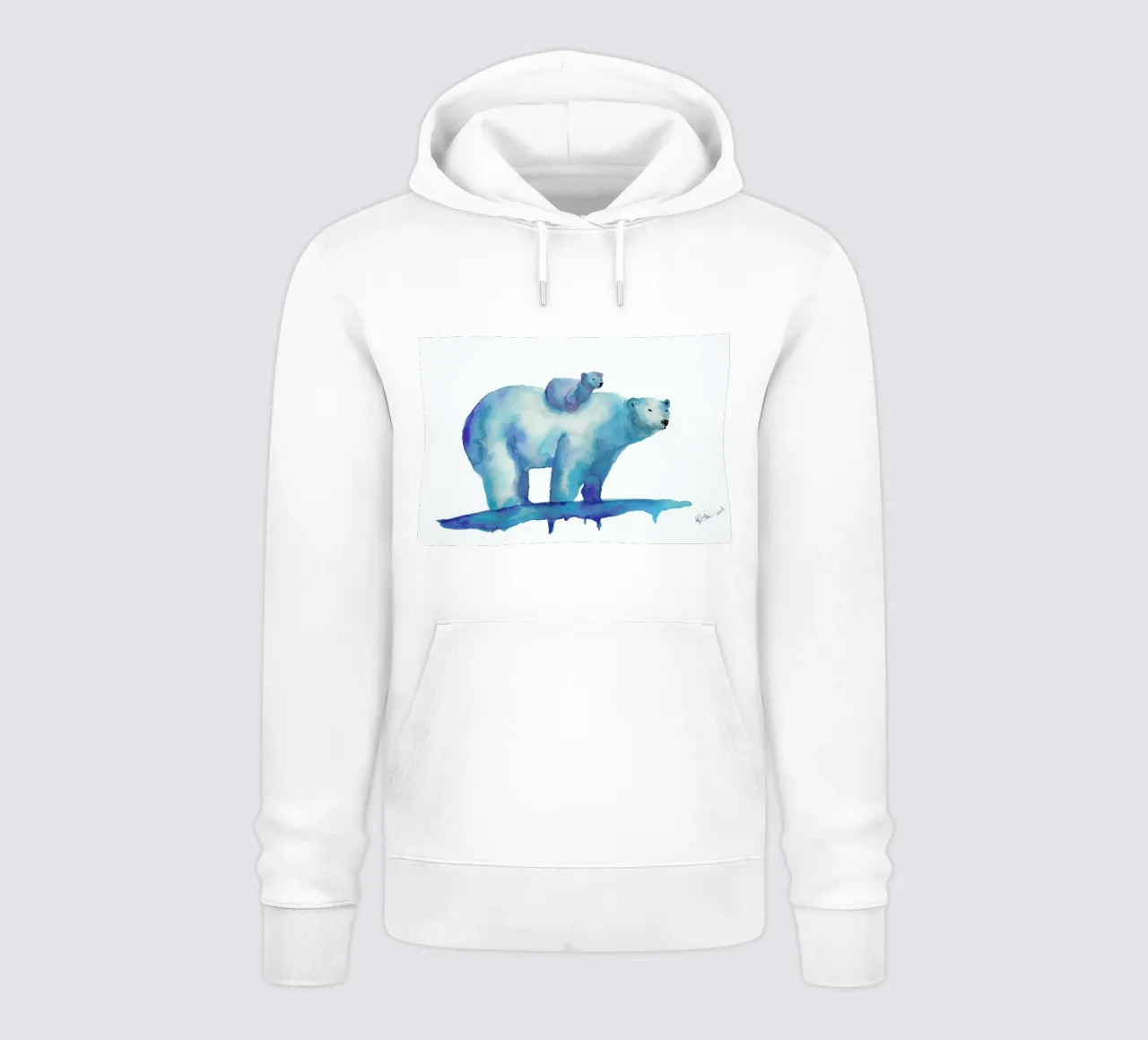 Polar Bears felpa con cappuccio da Larissa van der Laan