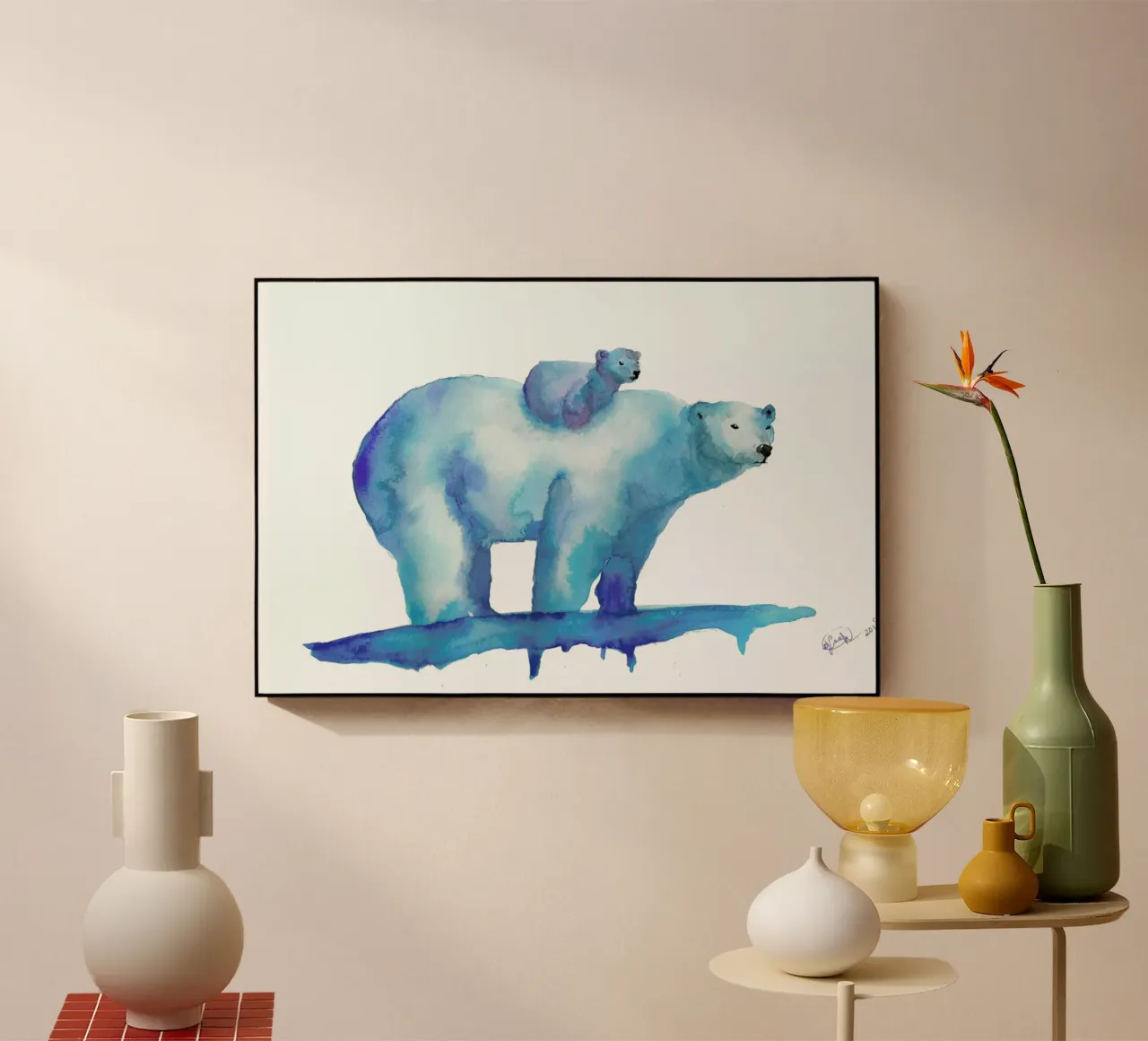 Polar Bears plexiglass da Larissa van der Laan