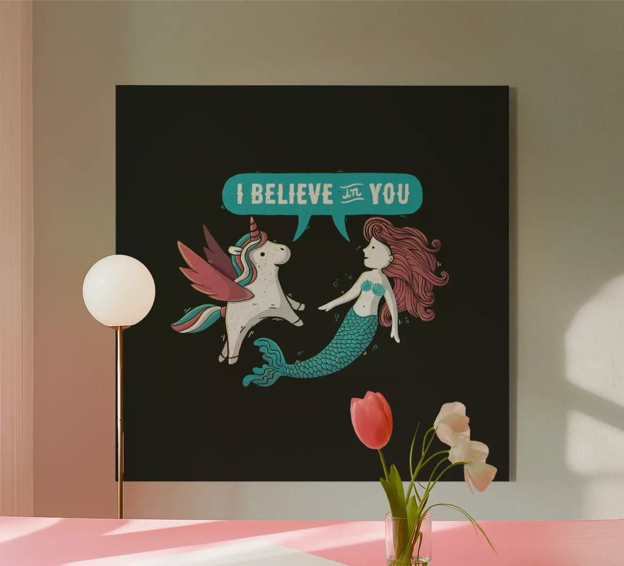I Believe in You plexiglass da Tobe Fonseca