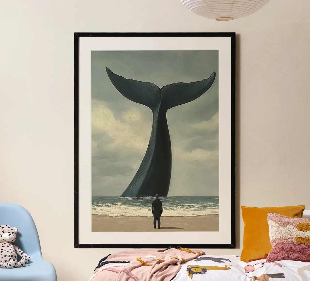 Walvisvin poster van Nikis Art Studio