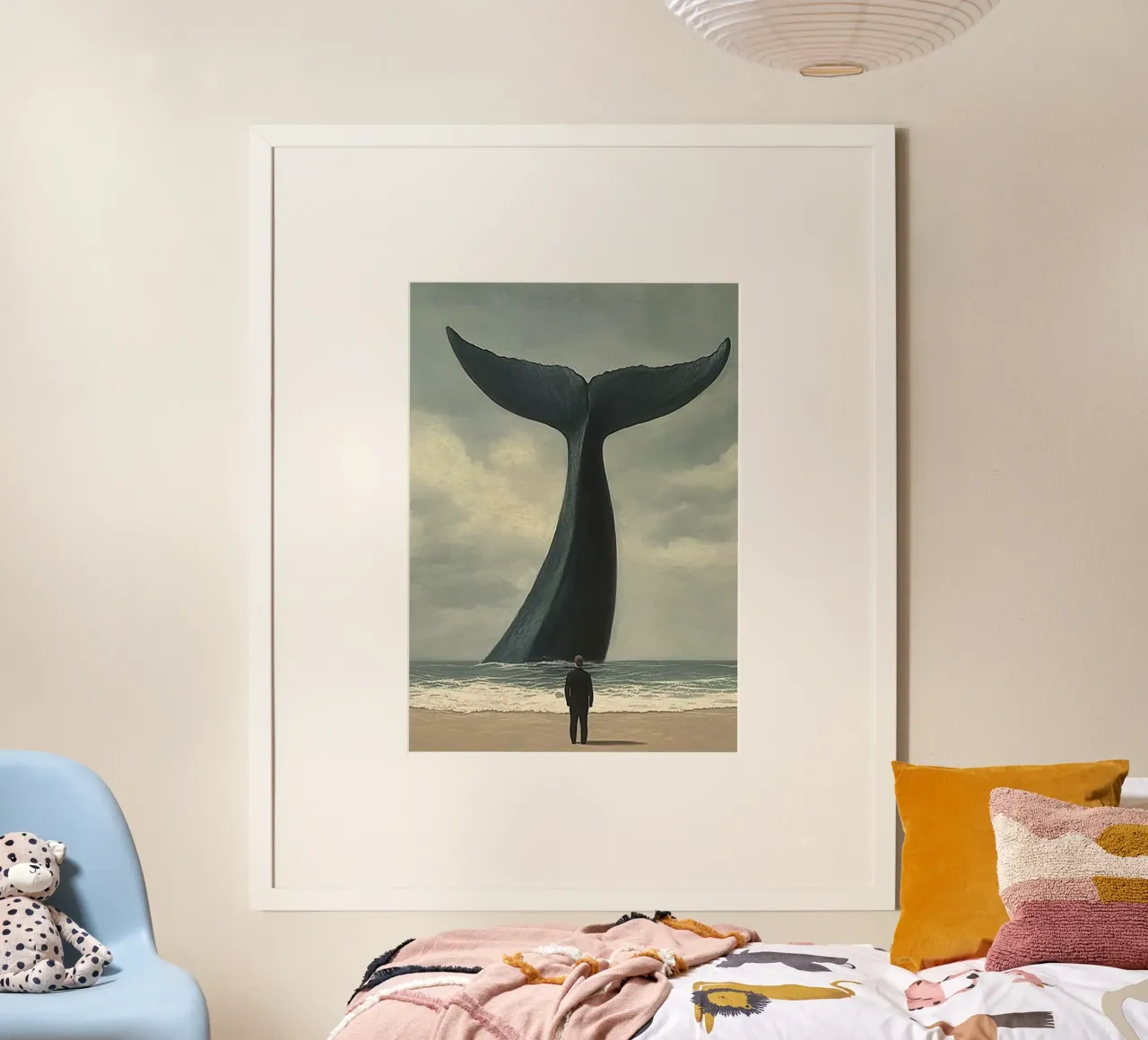 Walvisvin poster van Nikis Art Studio